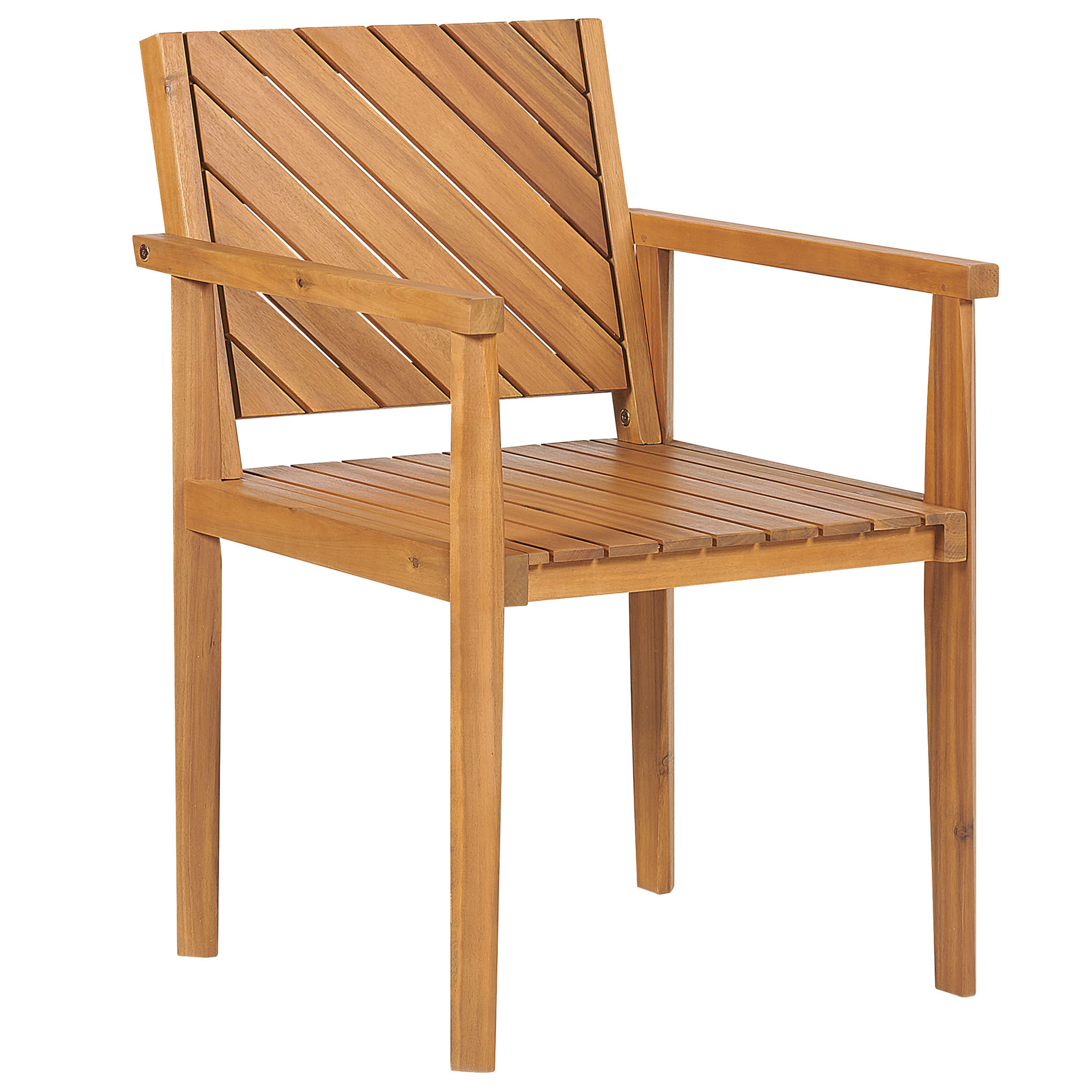 Traditional Garden Meal Chair with Wooden Armrests by Acacia Baratti-