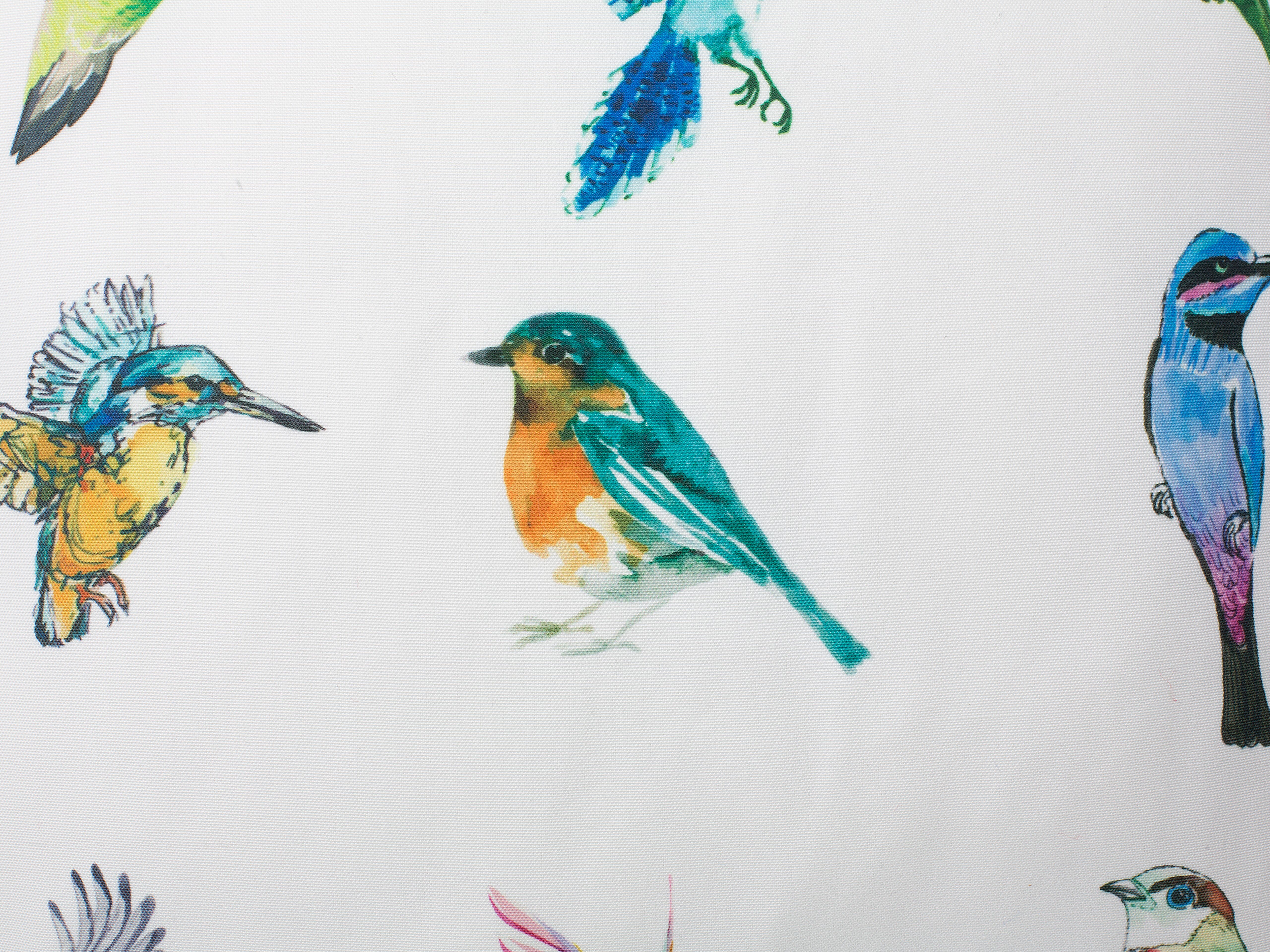 2 poduszki dekoracyjne w ptaki z frędzlami 45 x 45 cm wielokolorowe MALLOW
