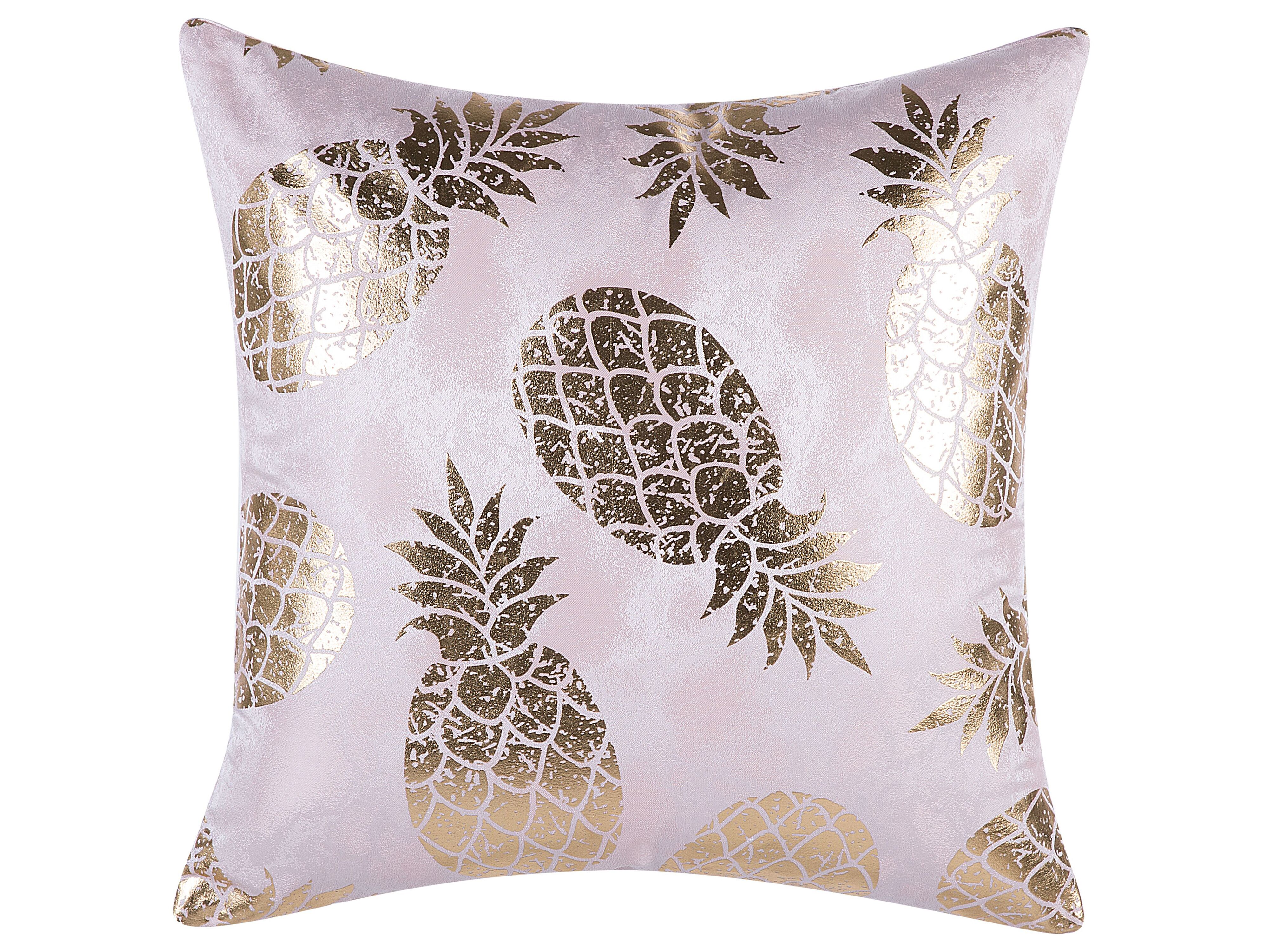 2 poduszki dekoracyjne w ananasy 45 x 45 cm różowe ASTILBE