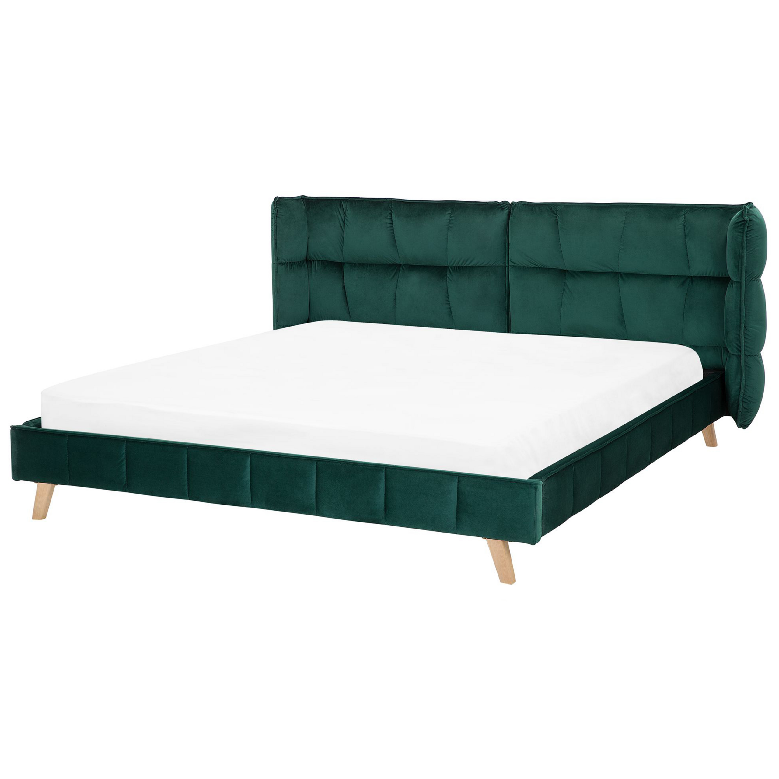 Bed fluweel donkergroen 180 x 200 cm SENLIS