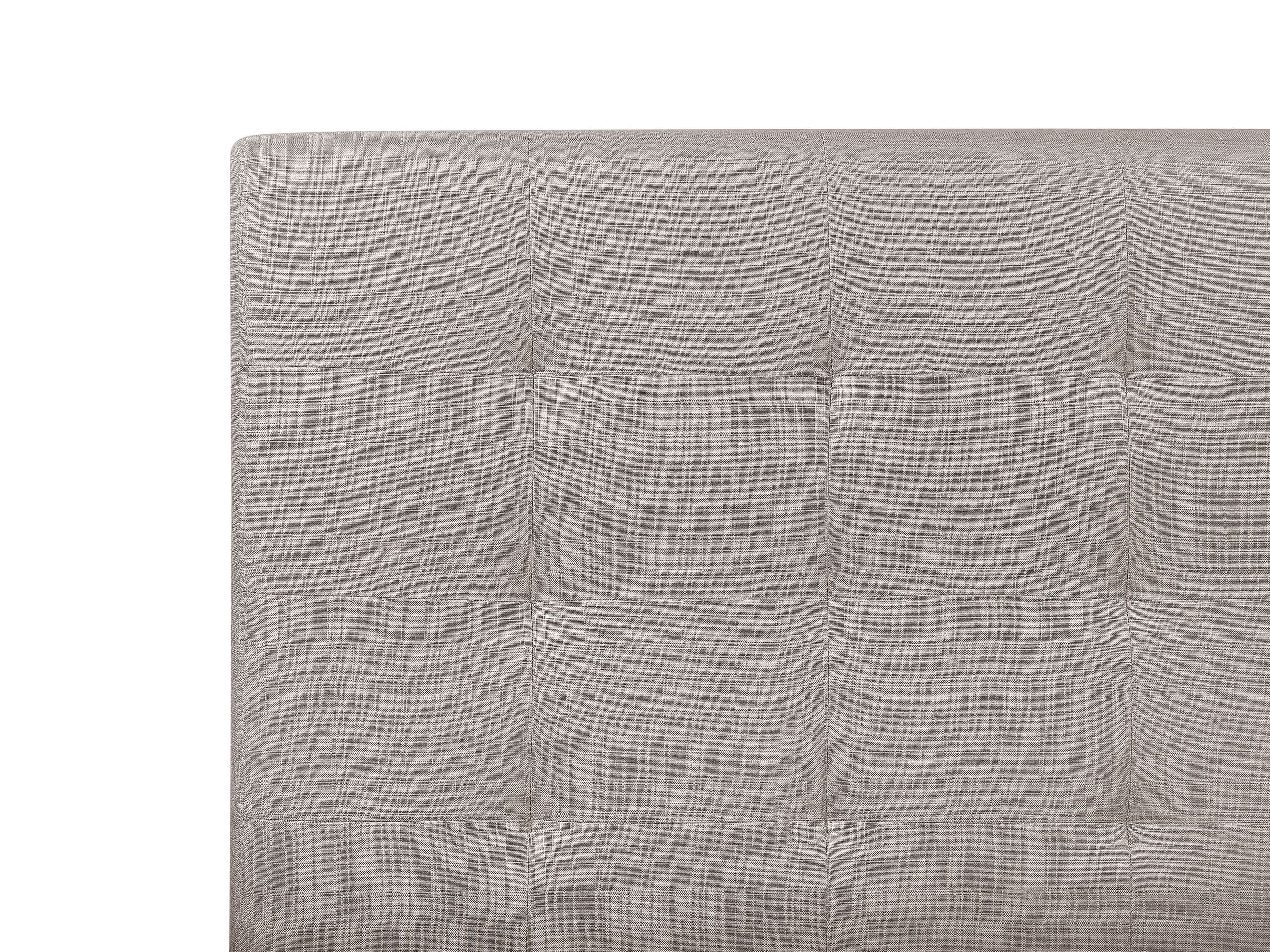 Wasserbett gepolstert in Leinenoptik, hellgrau, 140 x 200 cm, mit modernem, gekn - Bild 7 von 12