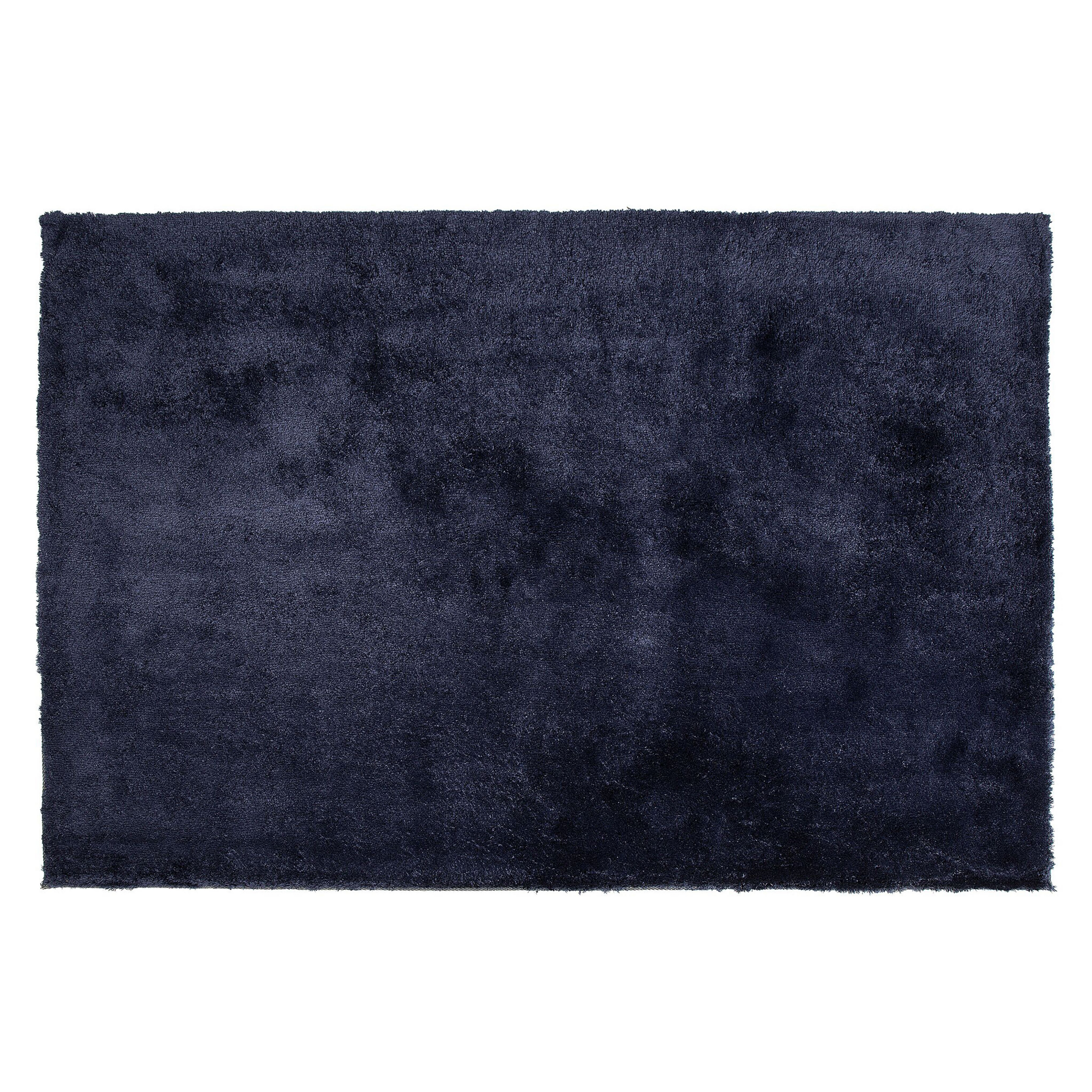 Vloerkleed polyester donkerblauw 140 x 200 cm EVREN