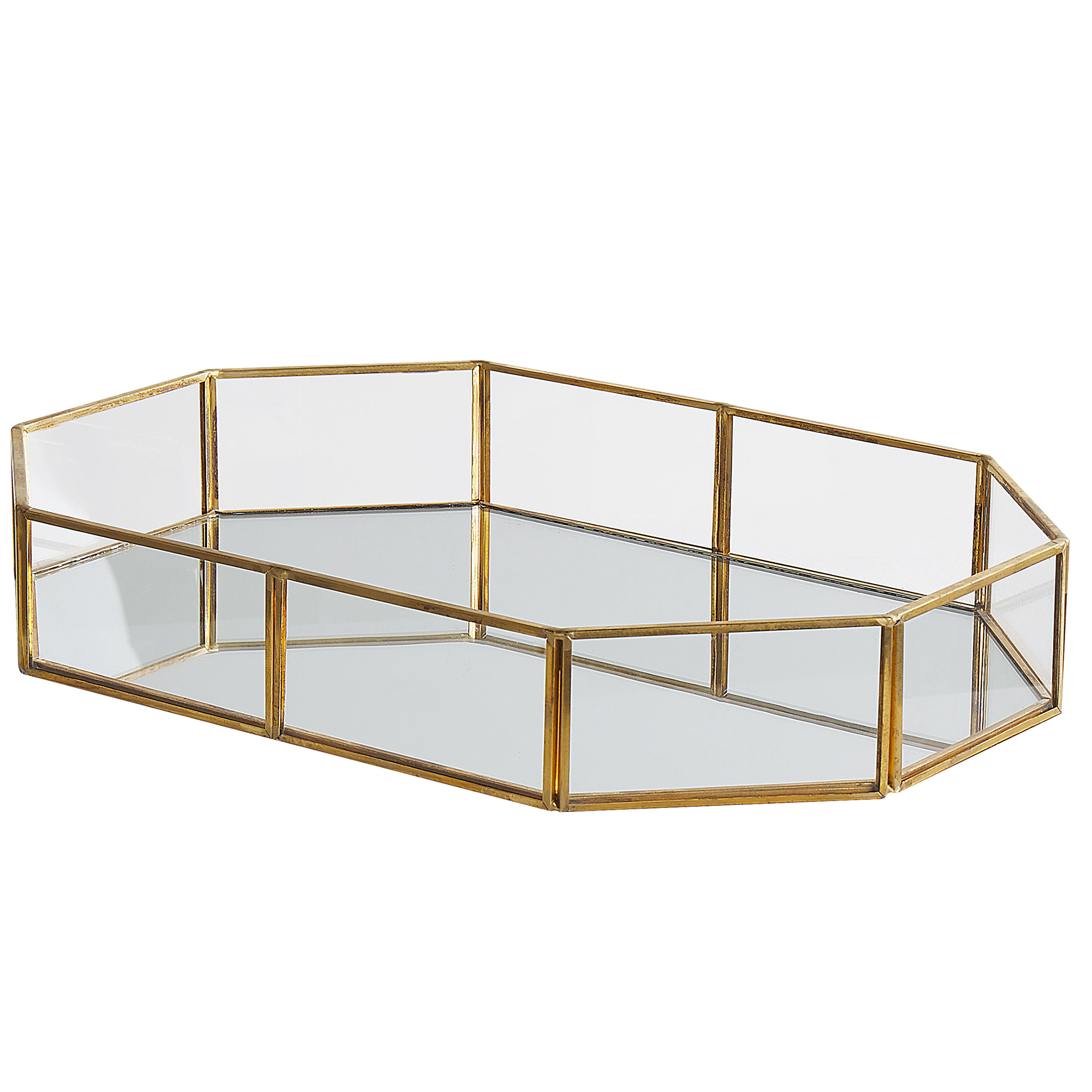Decoratief dienblad spiegelend/goud CHABRIS