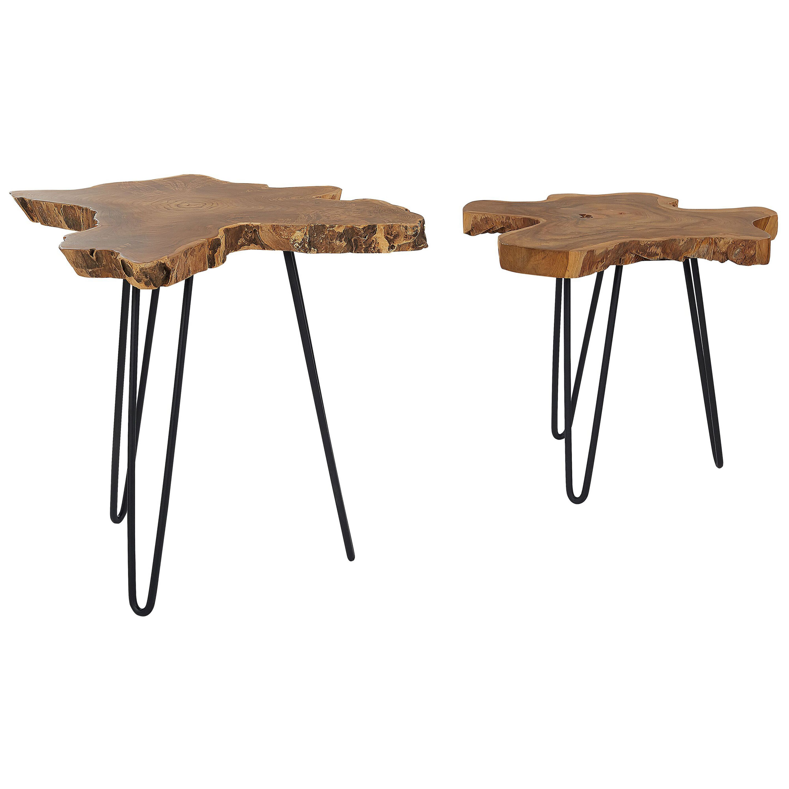 Bijzettafel set van 2 hout CAMROSE