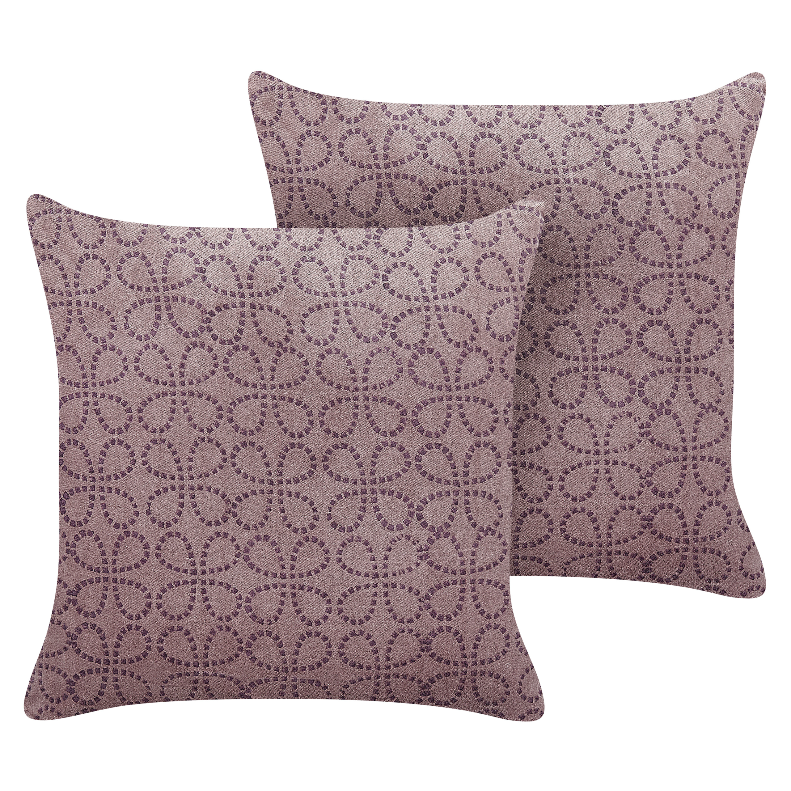 Set van 2 kussens Blokprint Katoen Roze LARKSPUR 45 x 45 cm