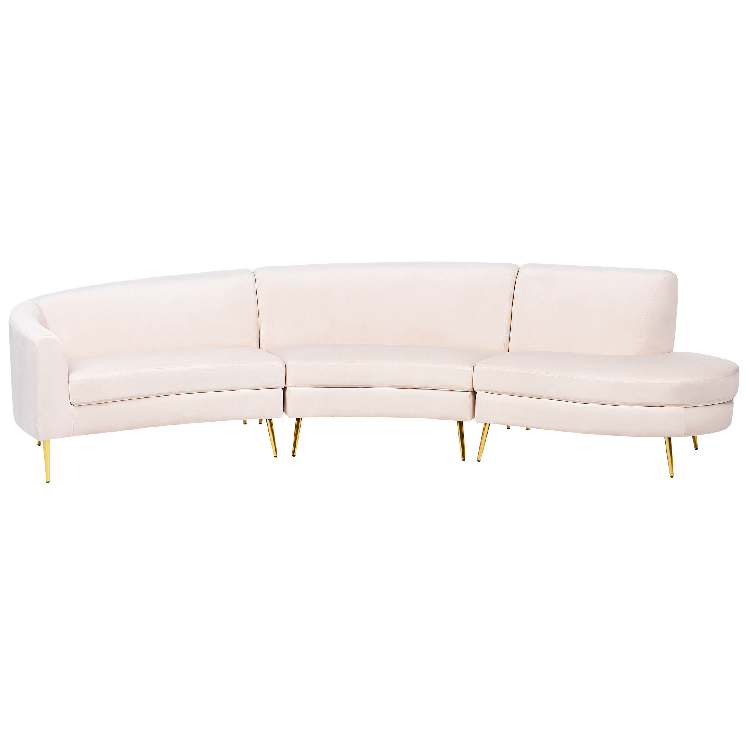 Vierzitsbank fluweel beige MOSS