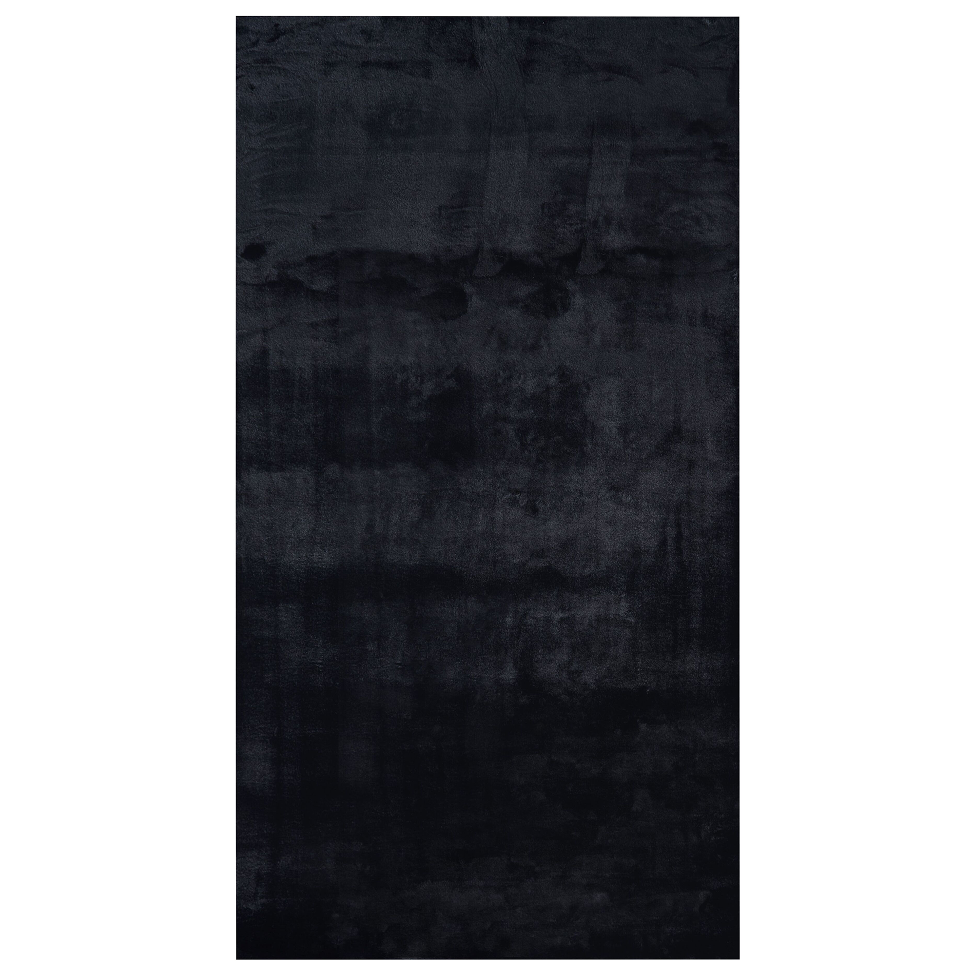 Vloerkleed kunstbont zwart 80 x 150 cm MIRPUR