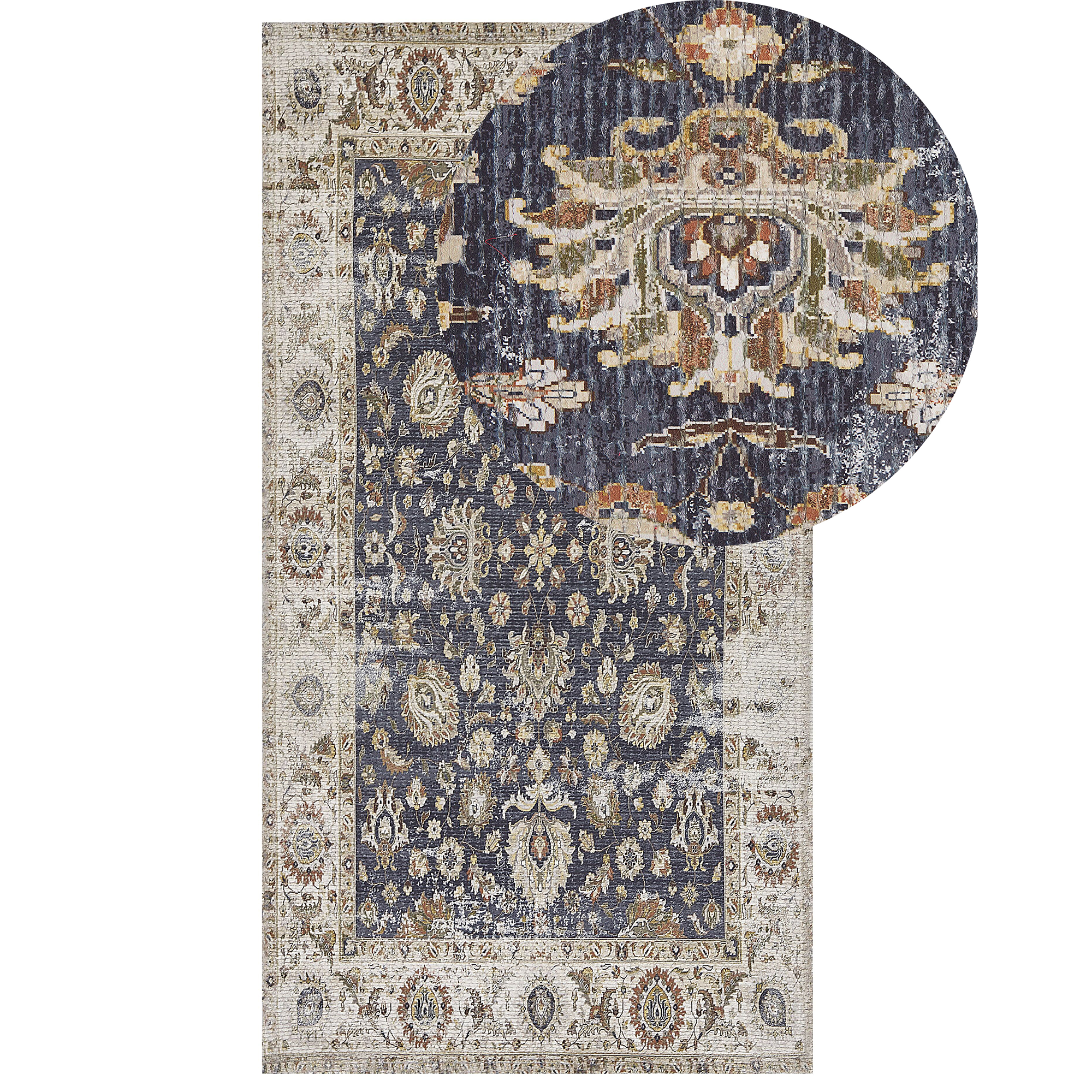 Vloerkleed polyester meerkleurig 80 x 150 PELITLI