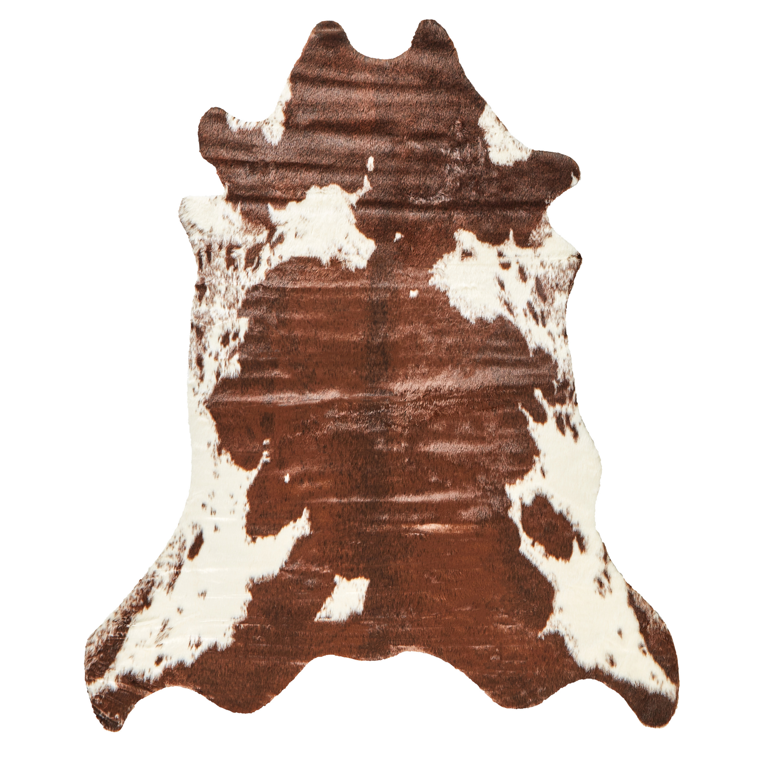 Vloerkleed imitatieleer bruin/wit 130 x 170 cm BOGONG