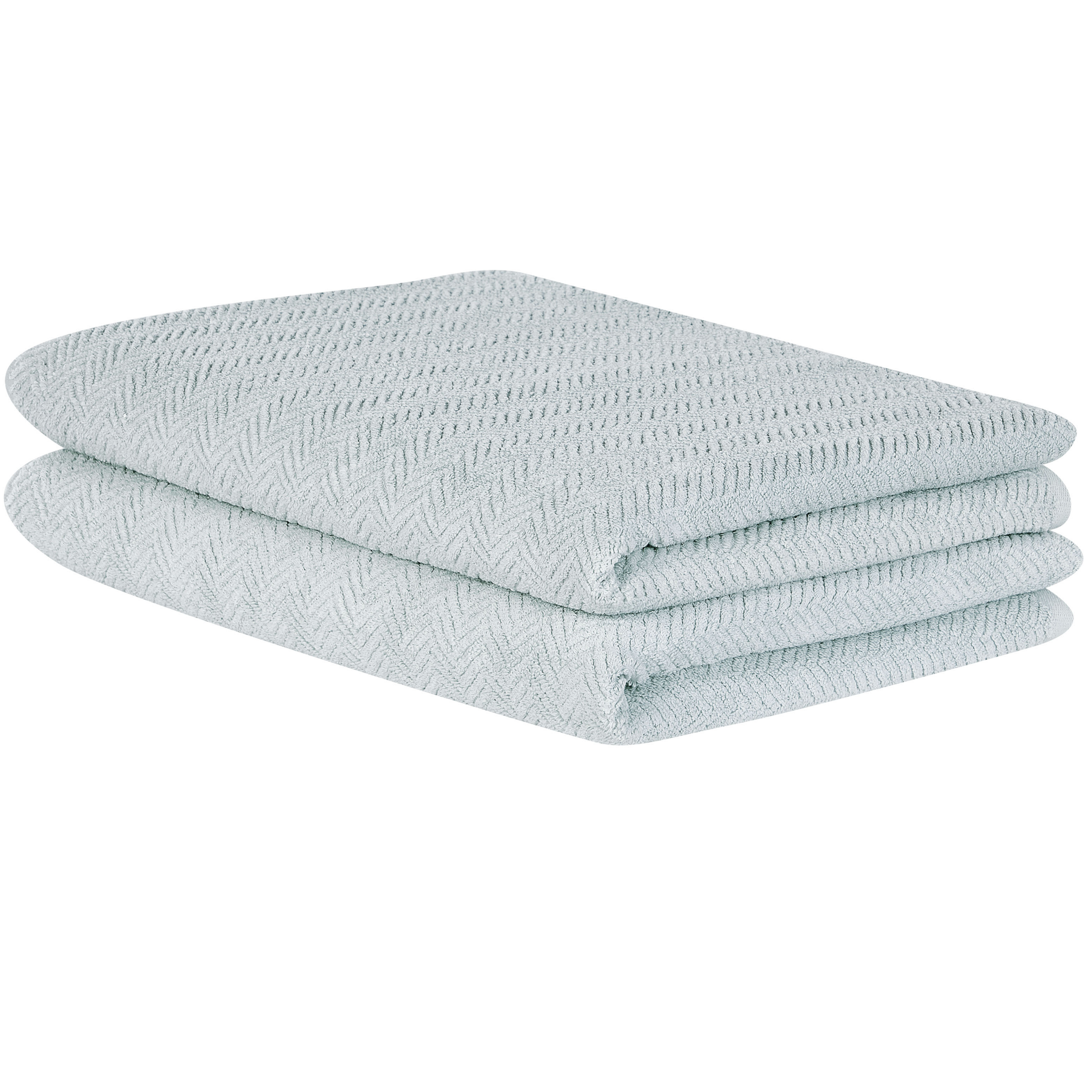 Handdoek set van 2 katoen mintgroen MITIARO