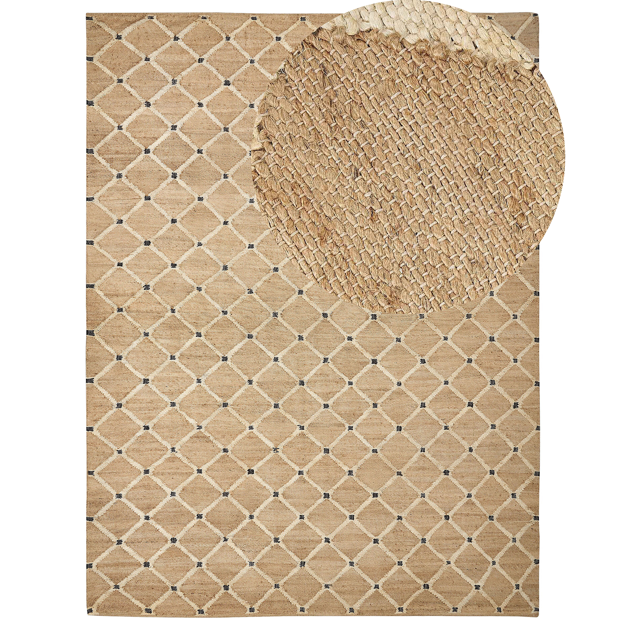 Vloerkleed jute beige 300 x 400 cm KALEKOY