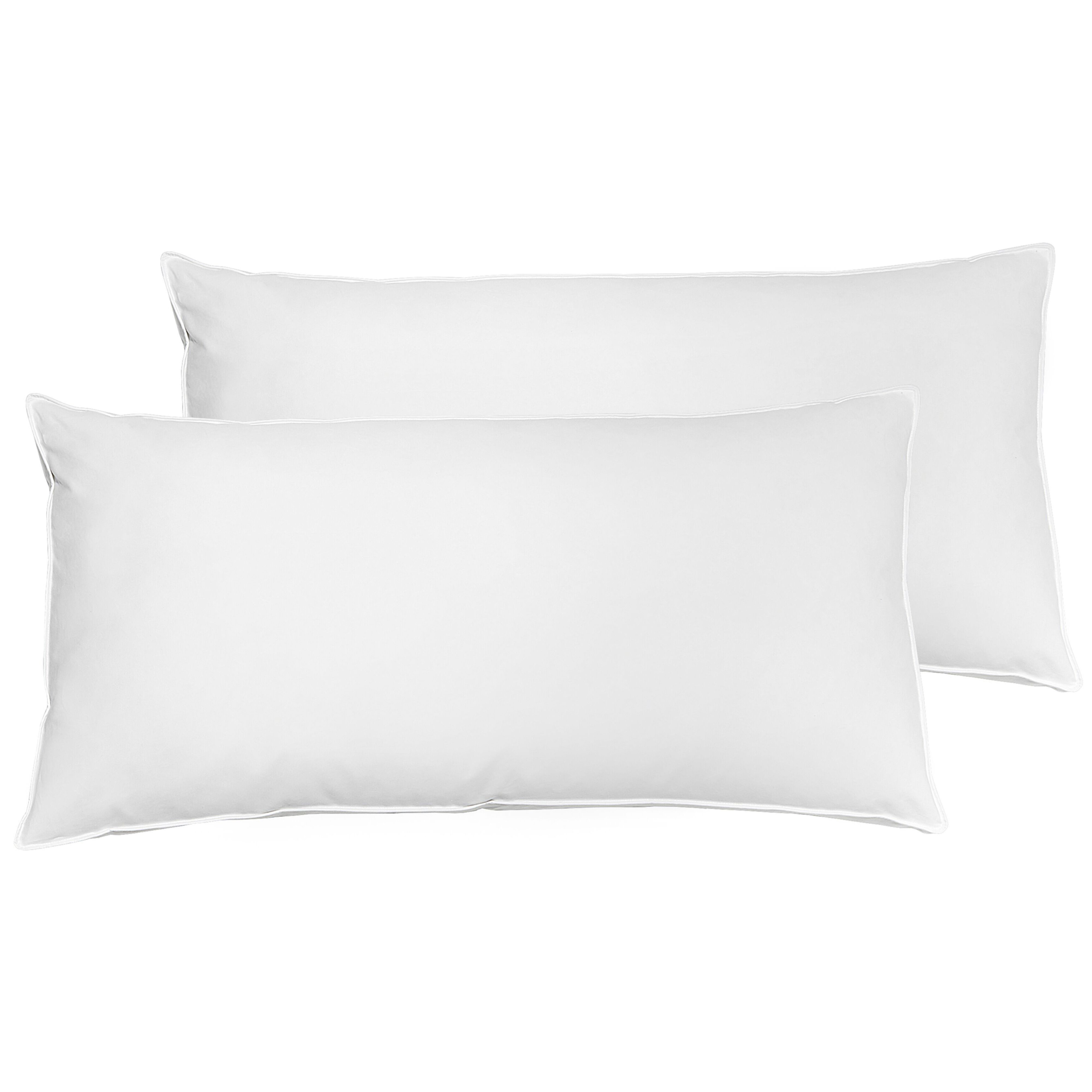 Hoofdkussen set van 2 dons/eendenveren laag 40 x 80 cm VIHREN