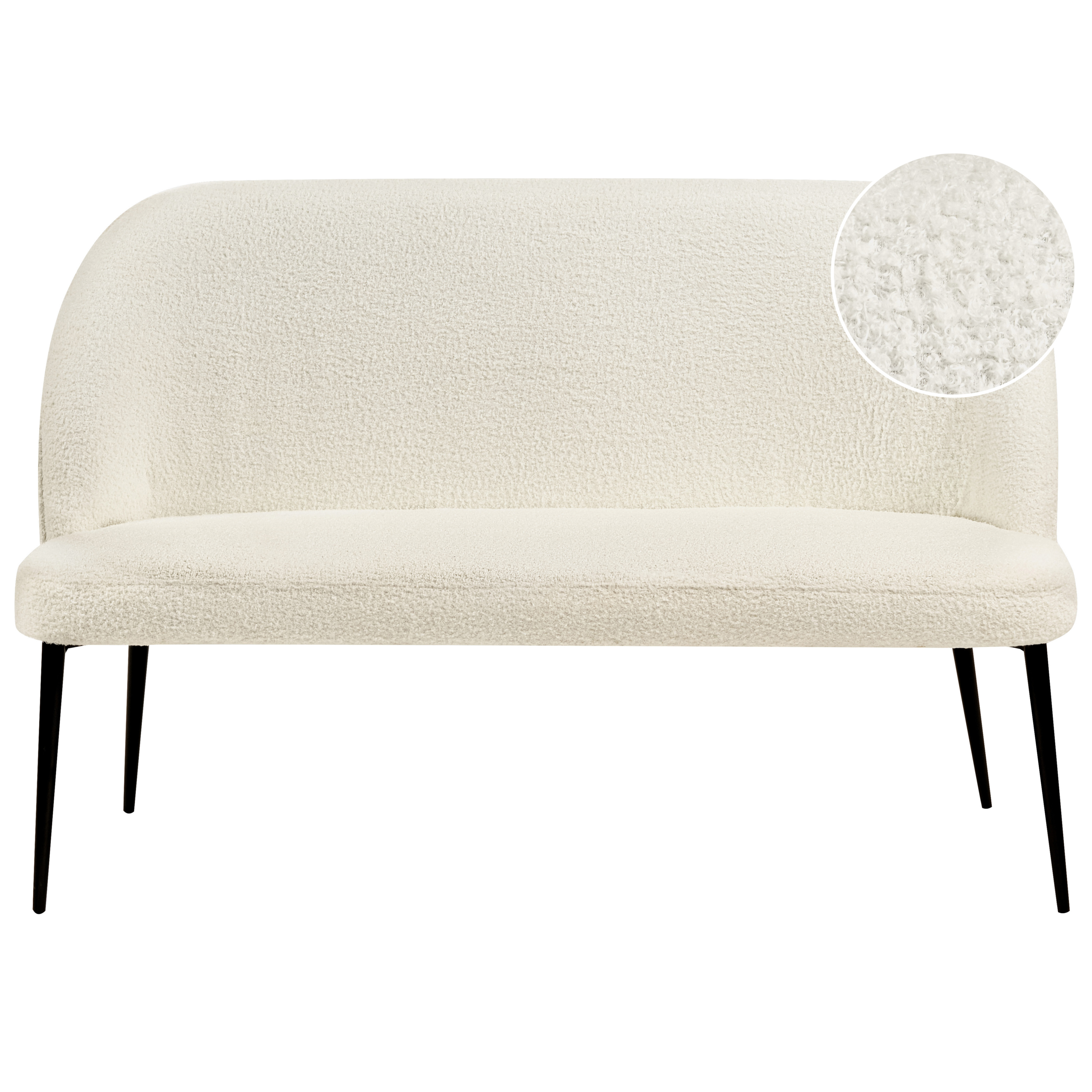 Eetkamerbank bouclé lichtbeige OSBY