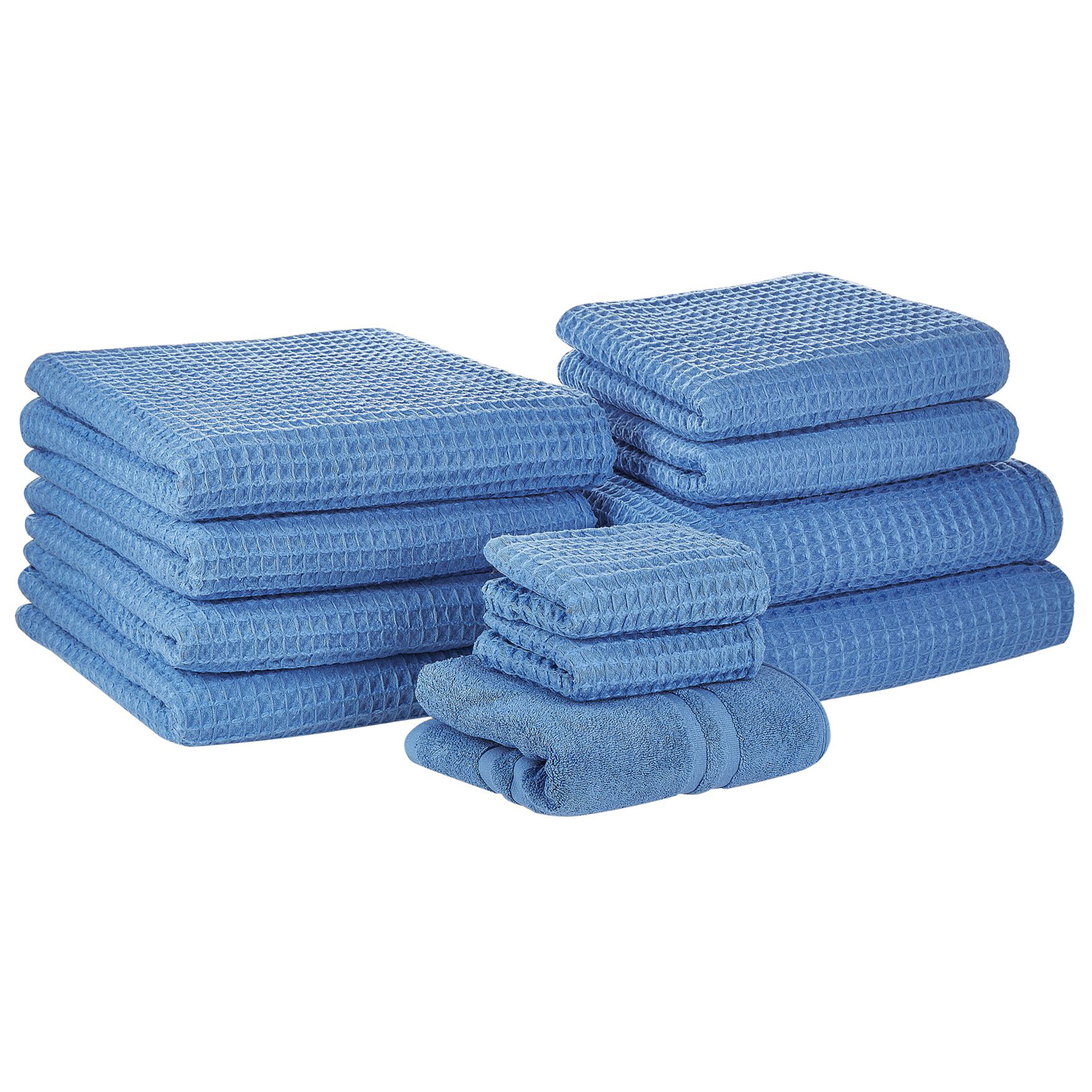 Handdoek set van 11 katoen blauw AREORA
