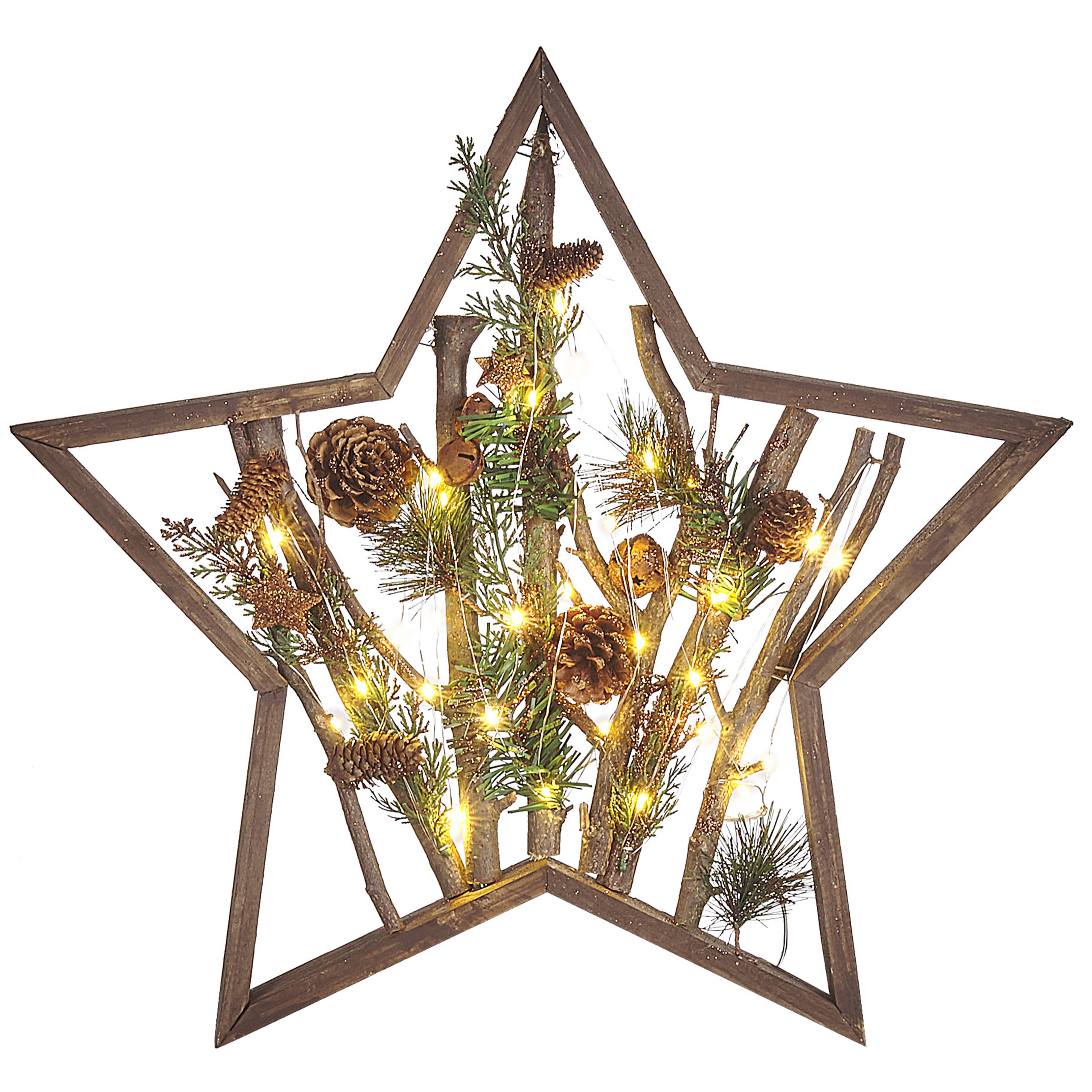 Decoratief accessoire Dennenhout Donkere houtkleur DOKKA