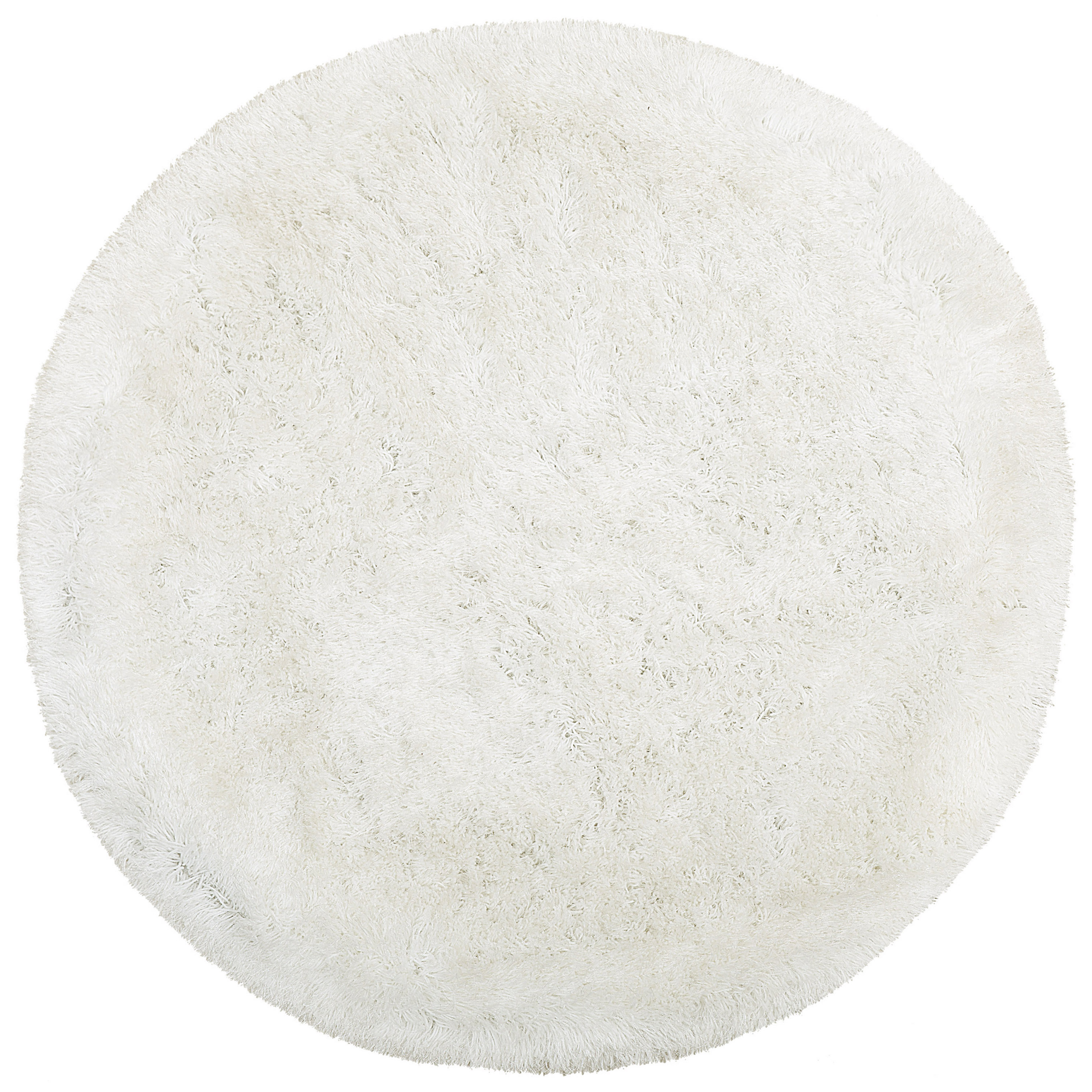 Vloerkleed polyester wit ⌀ 140 cm CIDE