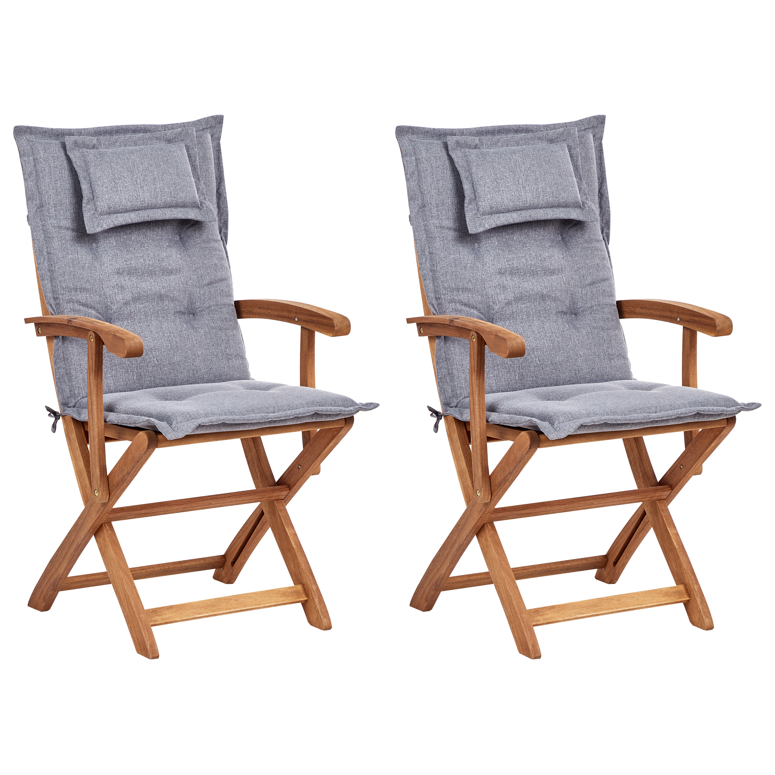 Set van 2 stoelen Hout Grijs MAUI II