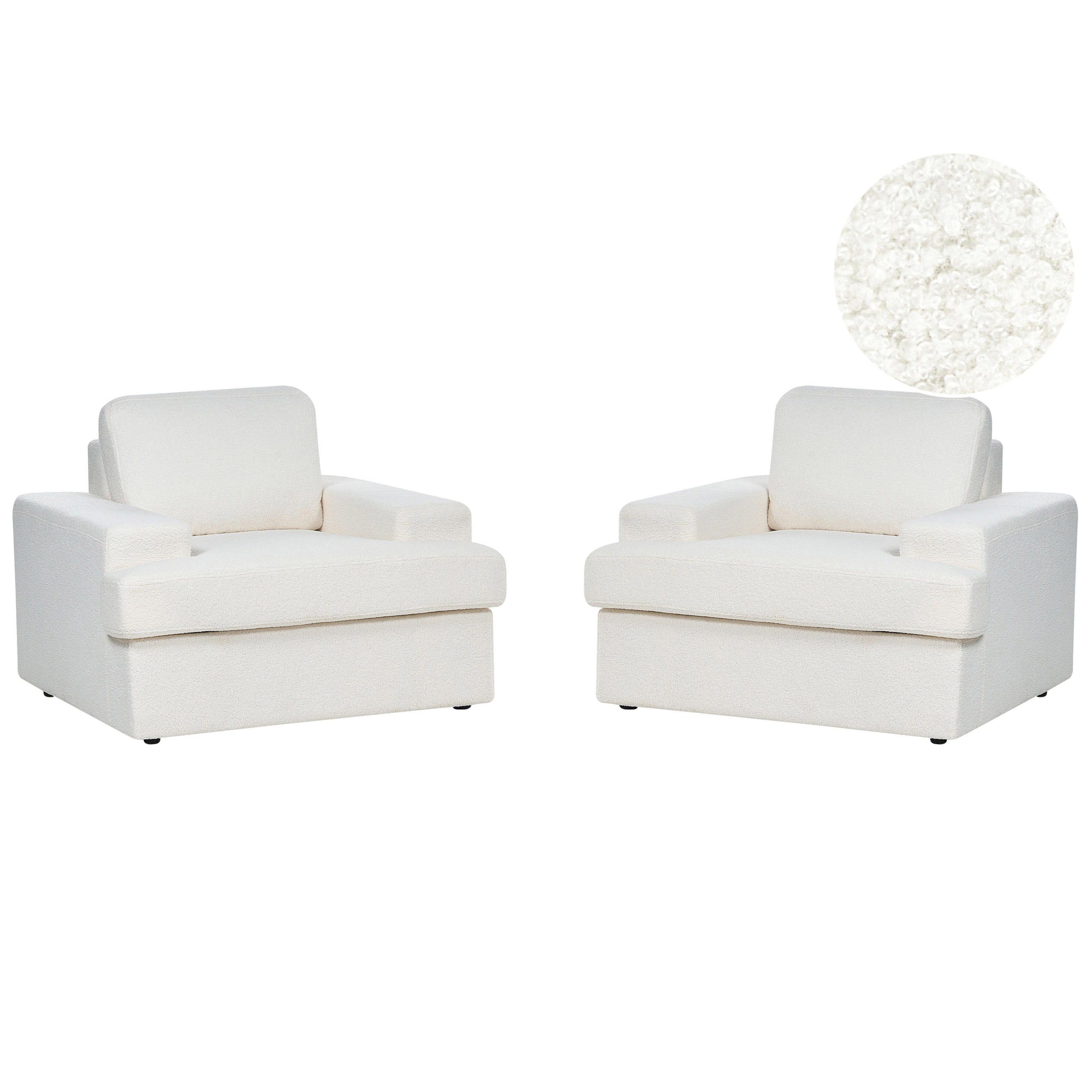 Fauteuil Bouclé Gebroken wit ALLA