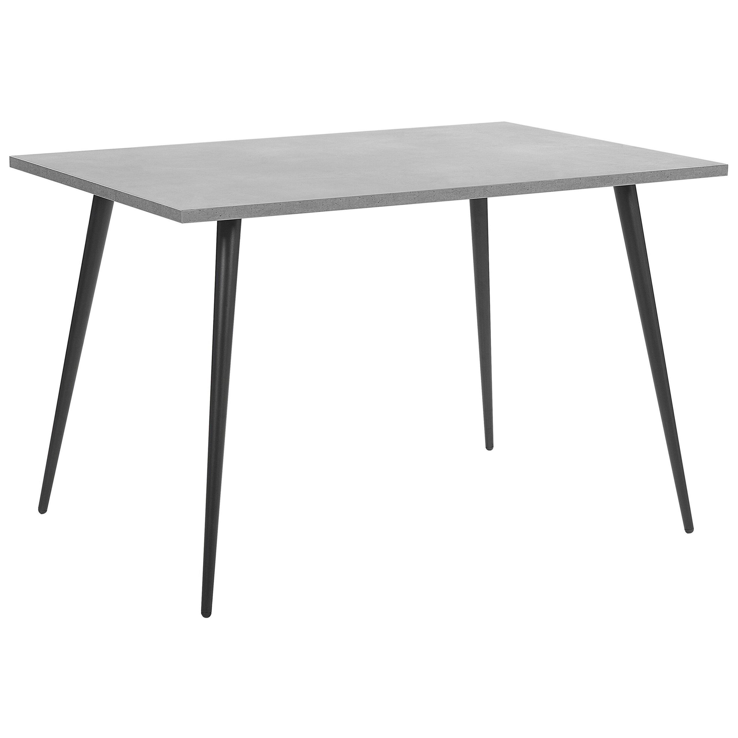 Eettafel MDF betonlook zwart 120 x 80 cm SANTIAGO
