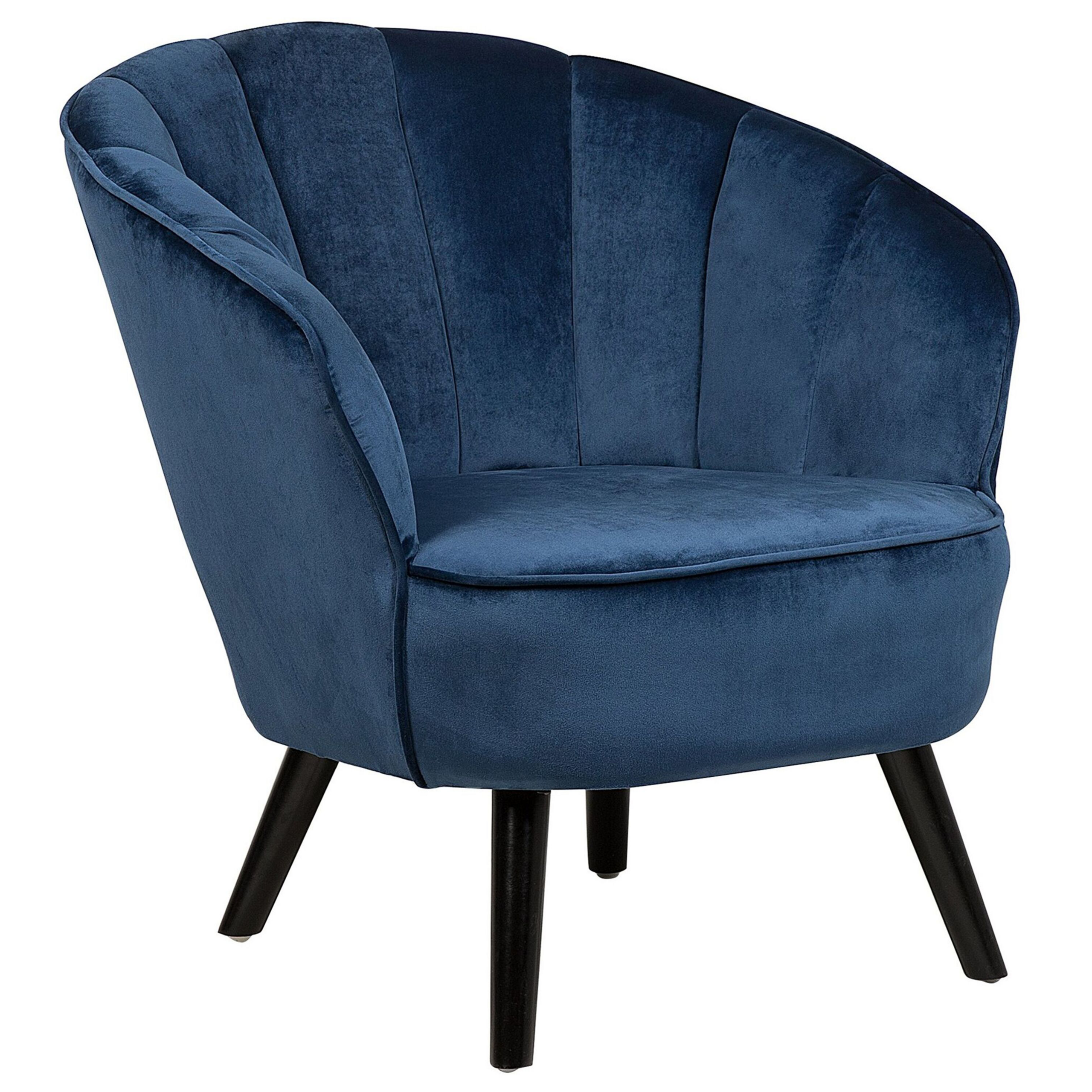 Fauteuil Fluweel Donkerblauw DALA