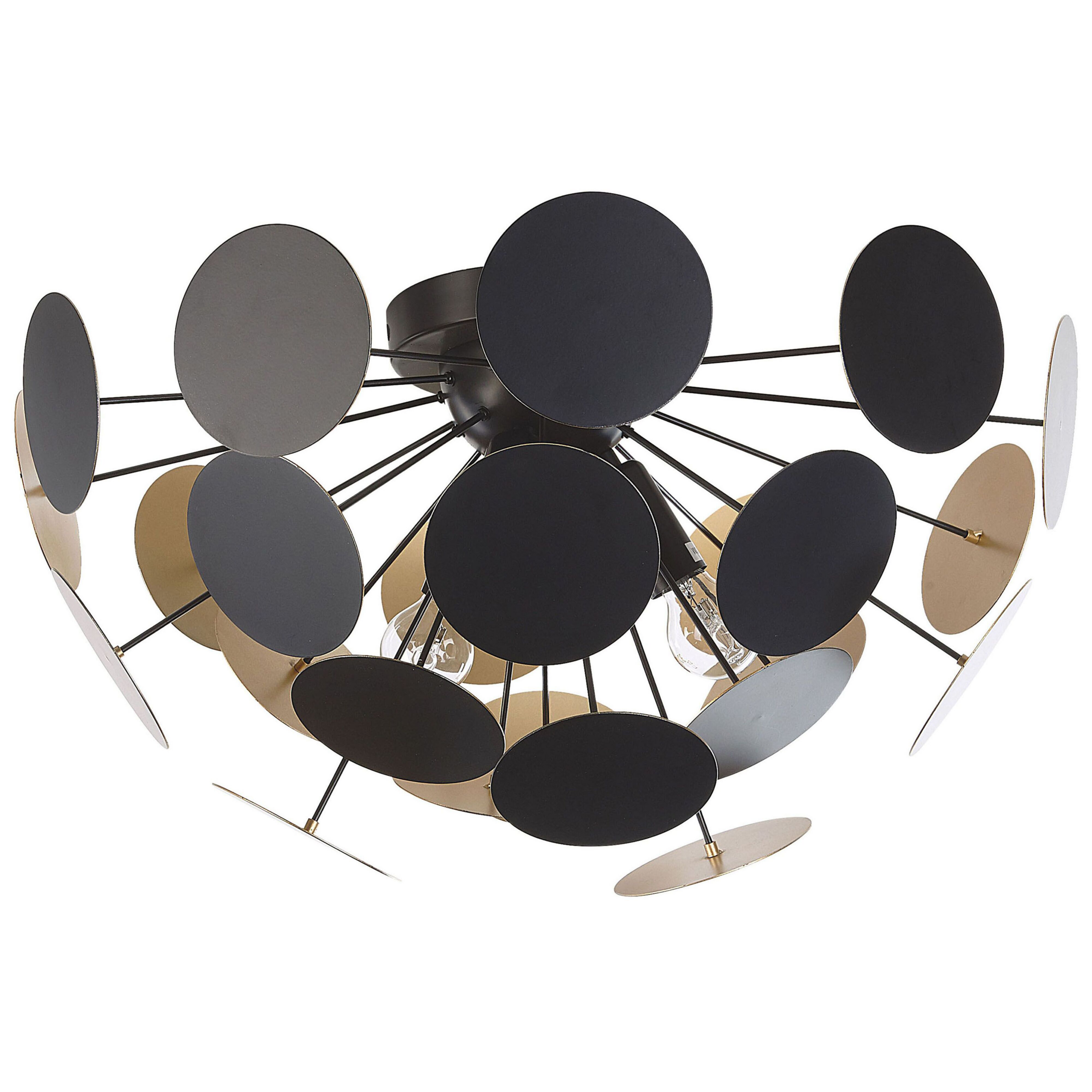 Plafondlamp zwart/goud MARITSA