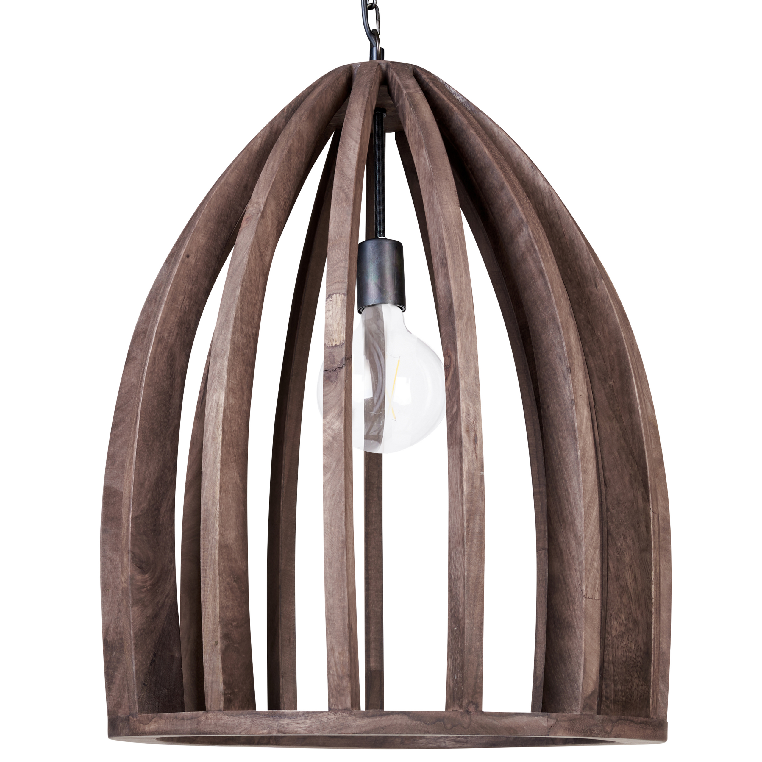 Hanglamp hout donkerbruin MANAIR