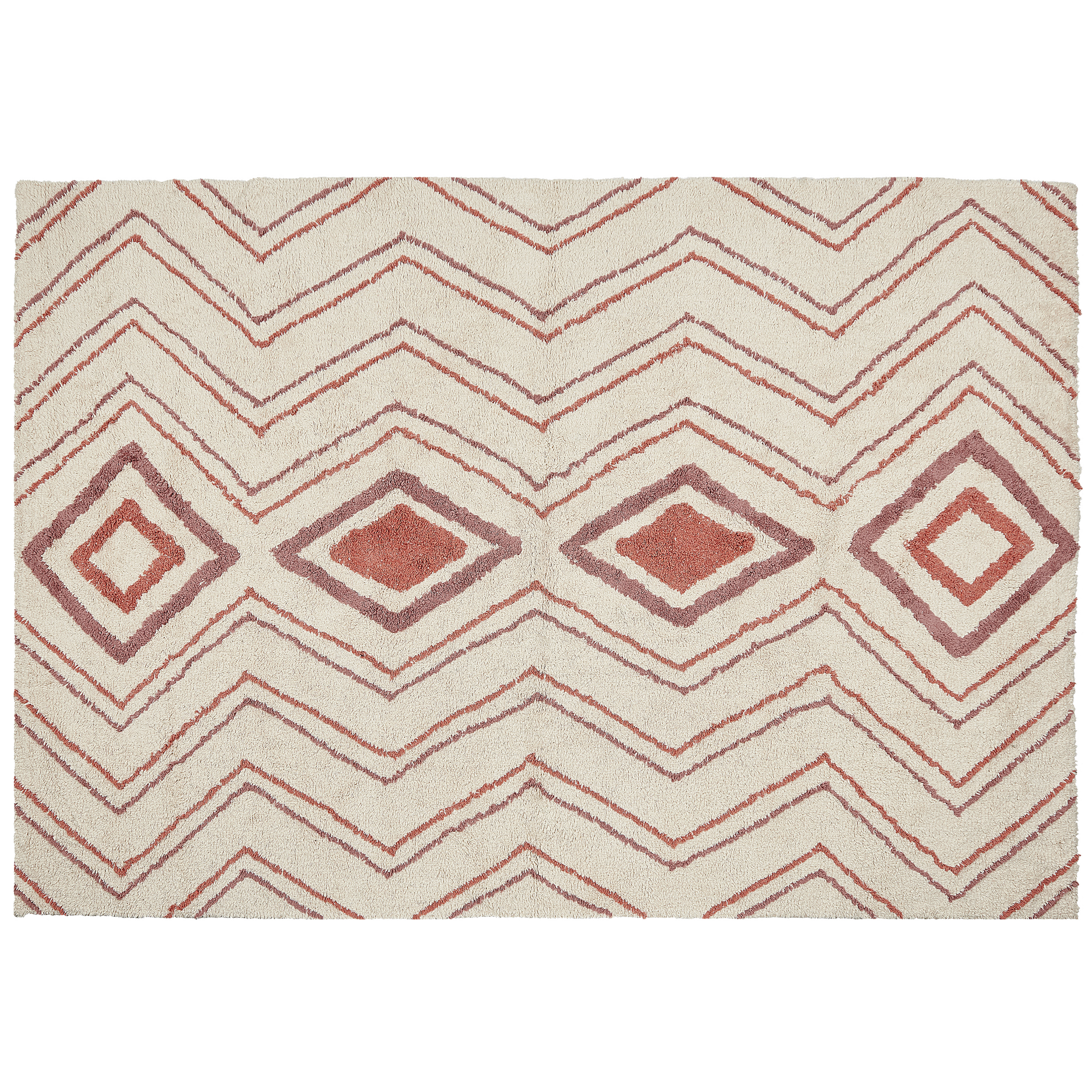 Vloerkleed katoen beige/roze 160 x 230 cm KASTAMONU