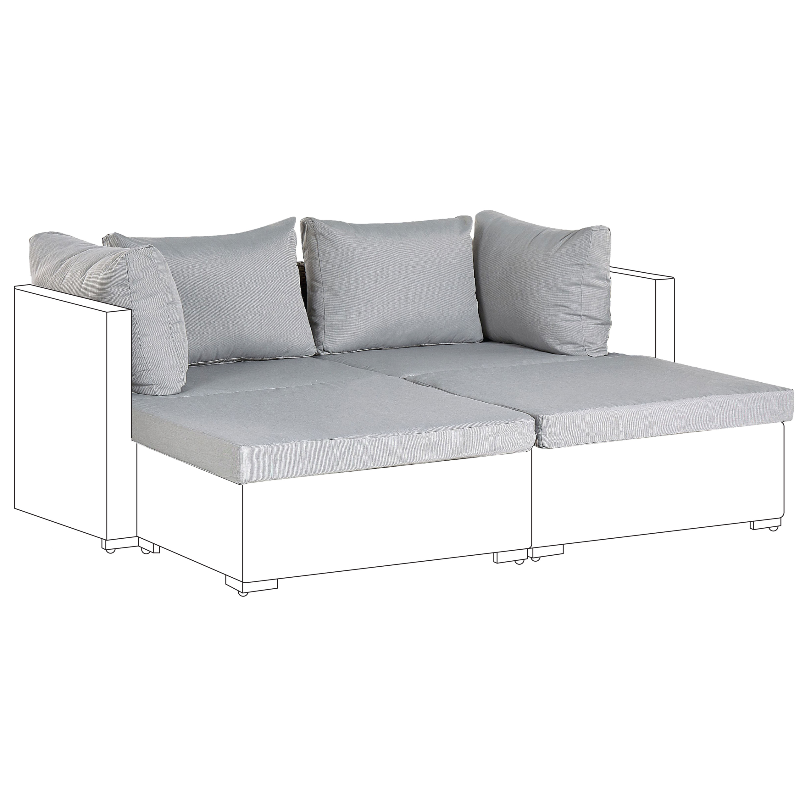 Kussenhoes set voor buiten grijs NOTO
