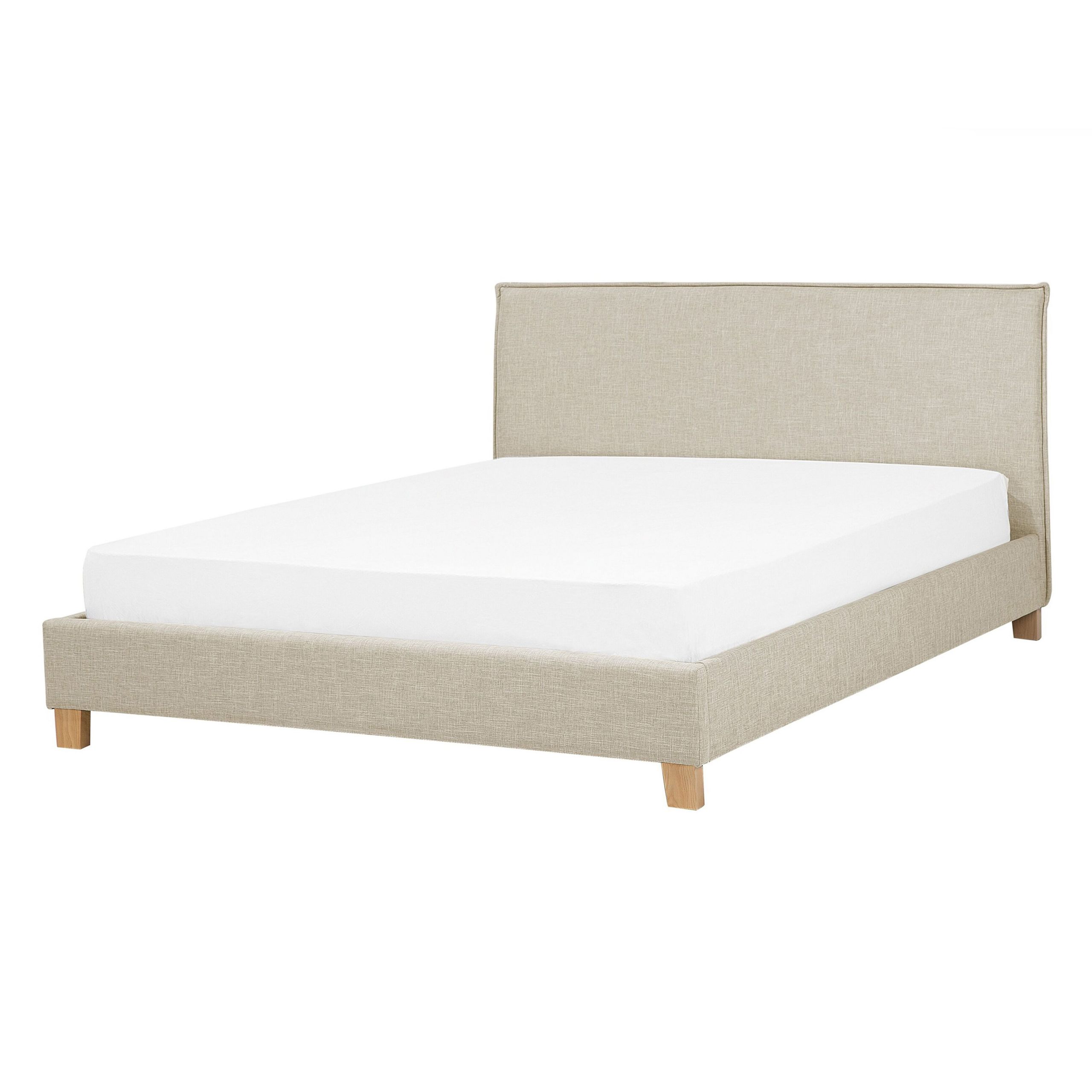 Bed stof beige 140 x 200 cm SENNEZ