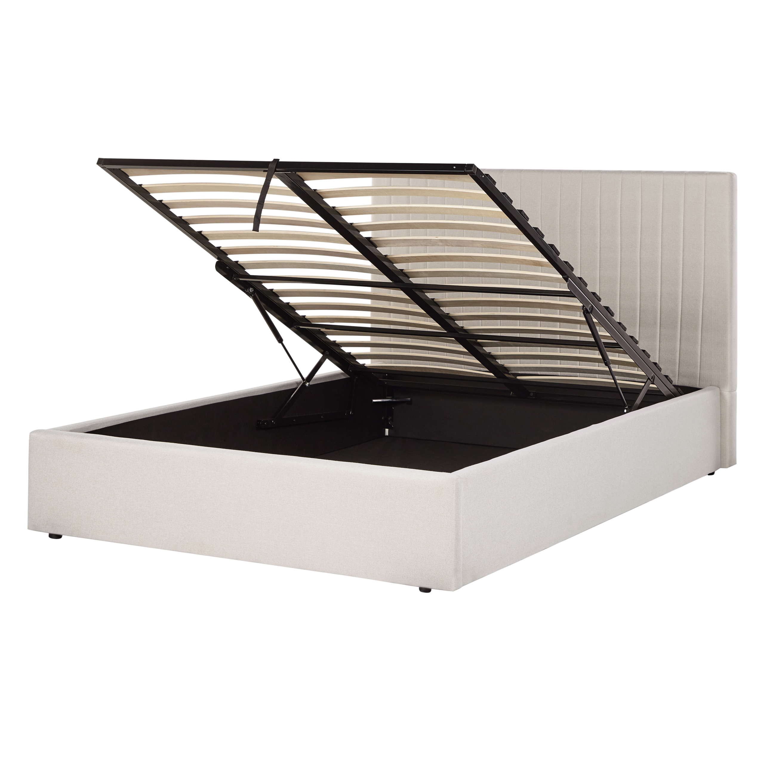 Bed met opbergruimte polyester beige 140 x 200 cm VION