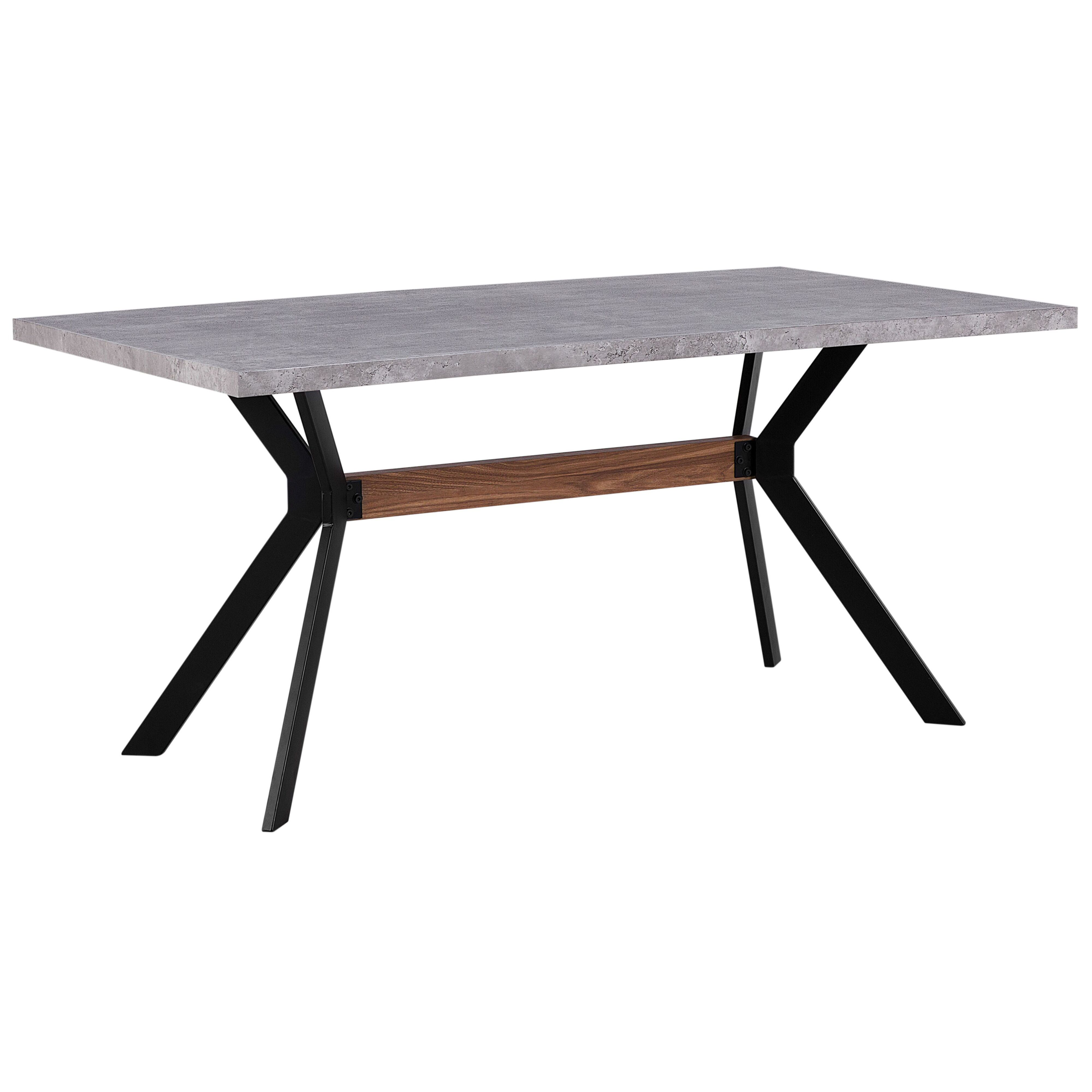 Eettafel hout betonlook 160 x 90 cm BENSON