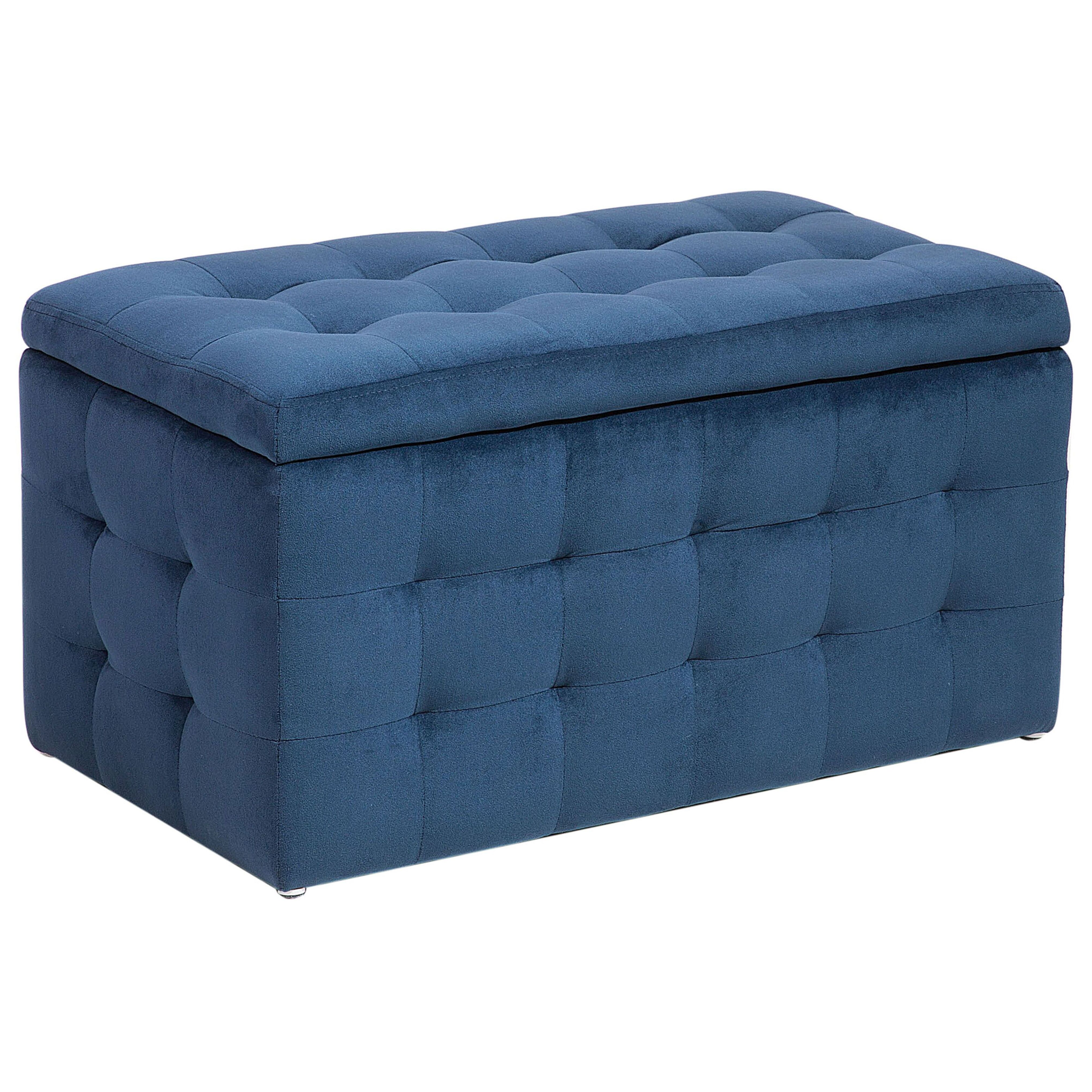 Hocker fluweel donkerblauw MICHIGAN
