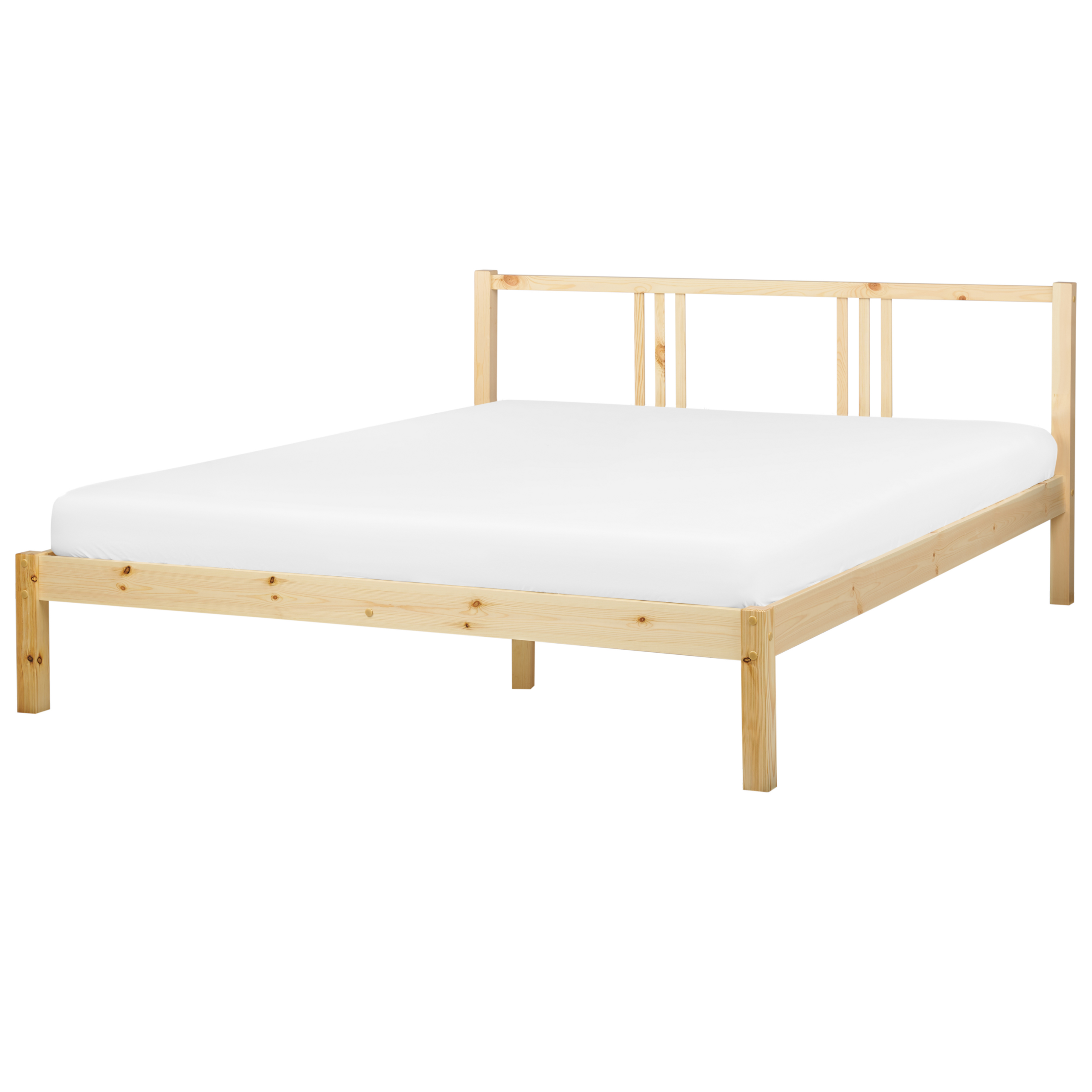 Bed hout lichtbruin 160 x 200 cm VANNES