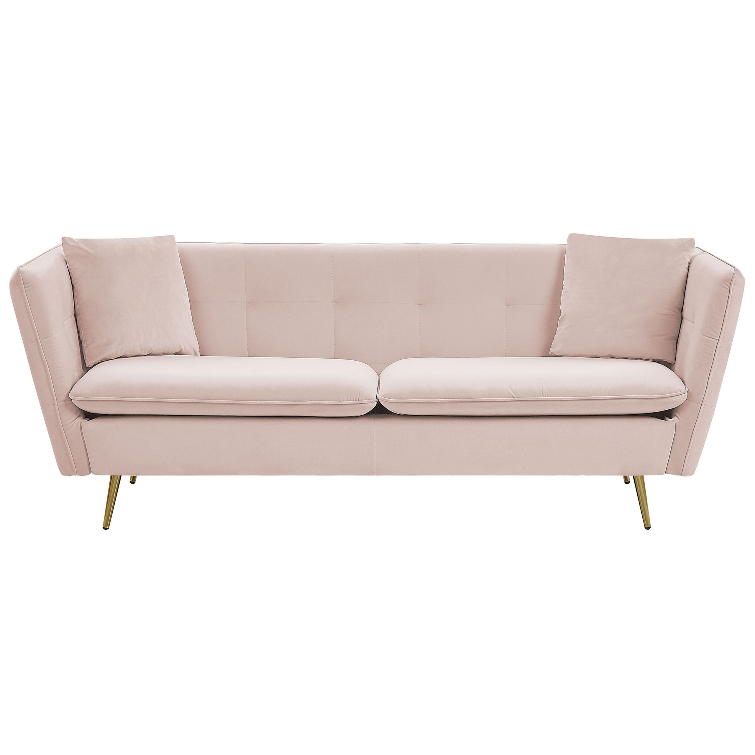 Driezitsbank fluweel roze FREDERICA