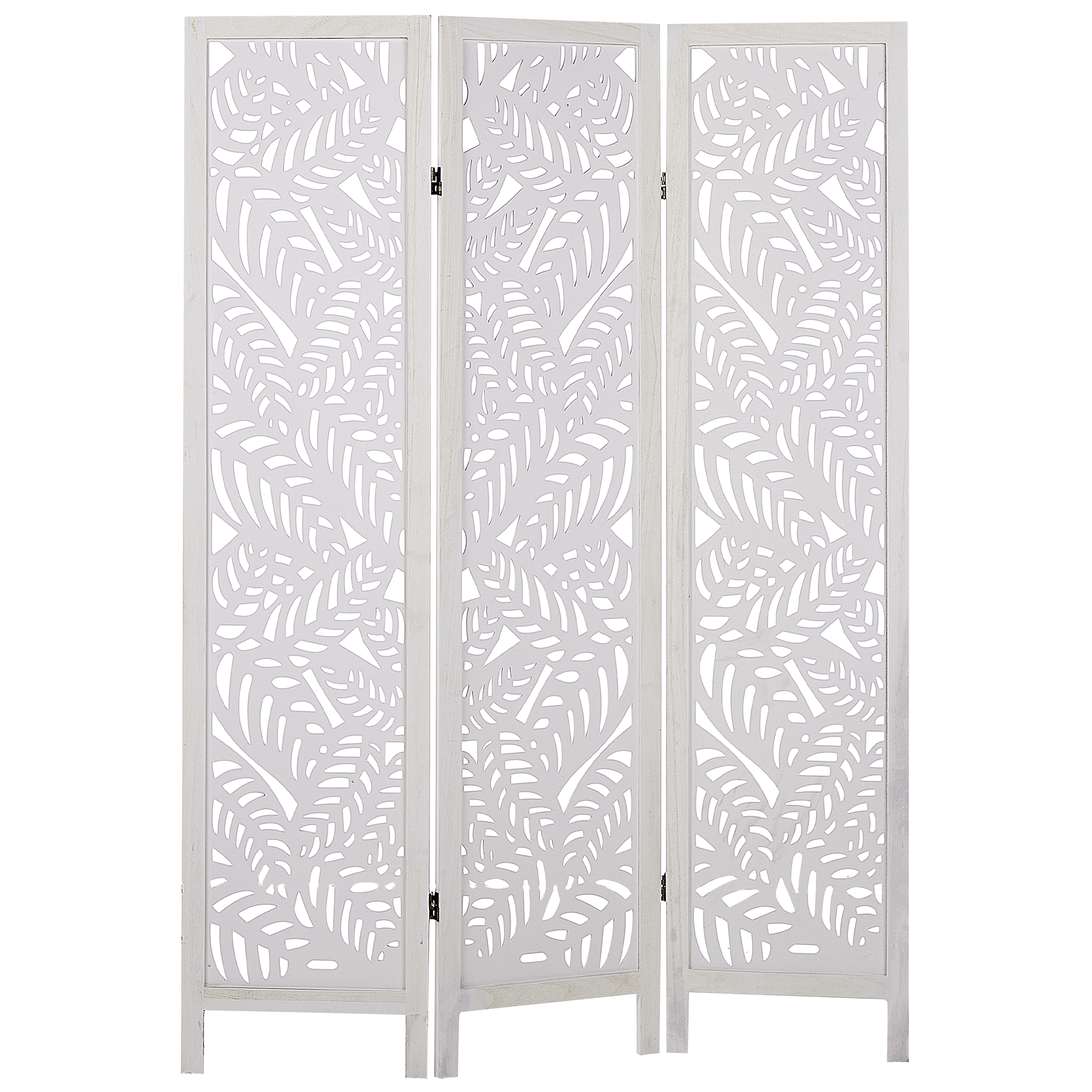 Kamerscherm driedelig wit 170 x 122 cm MELAGO