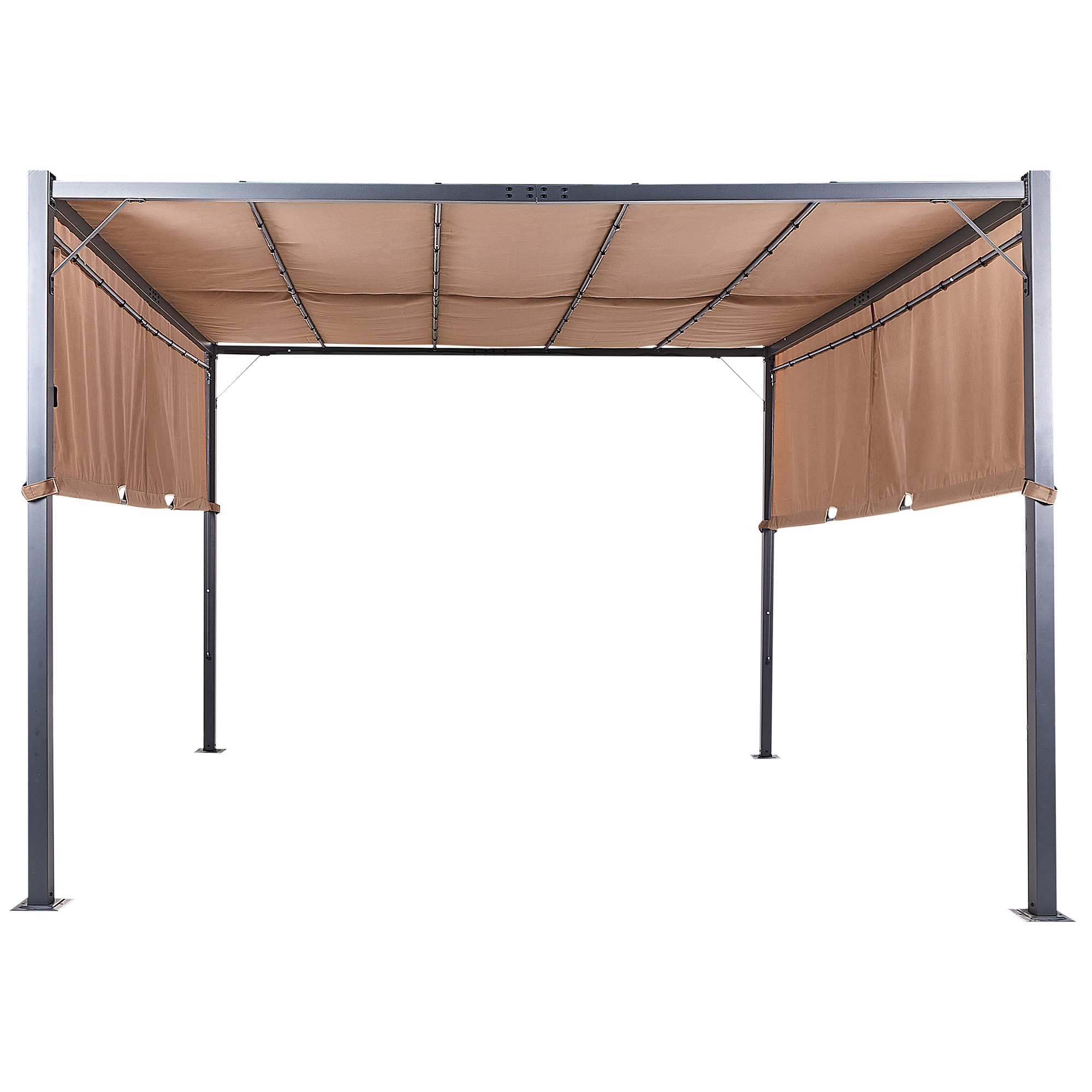 Tuin pergola Met LED-verlichting 310 x 310 cm Bruin PARGA