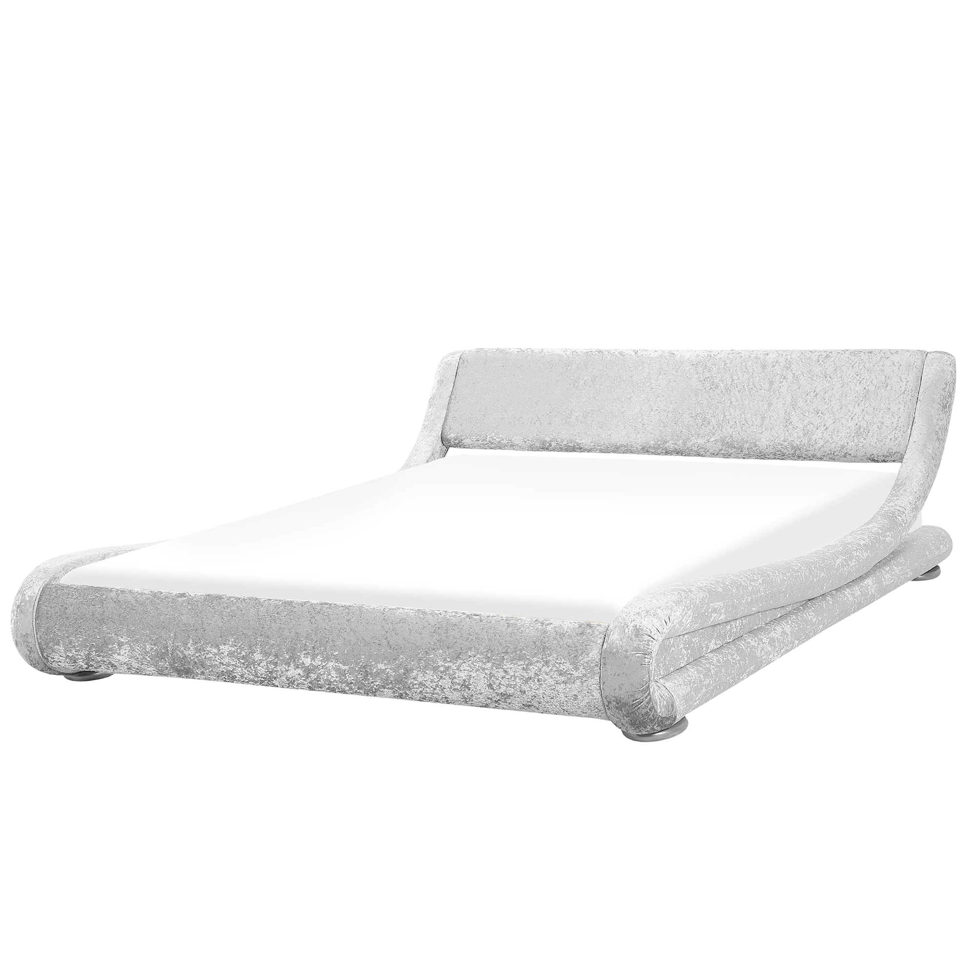 Bed fluweel zilver 160 x 200 cm AVIGNON