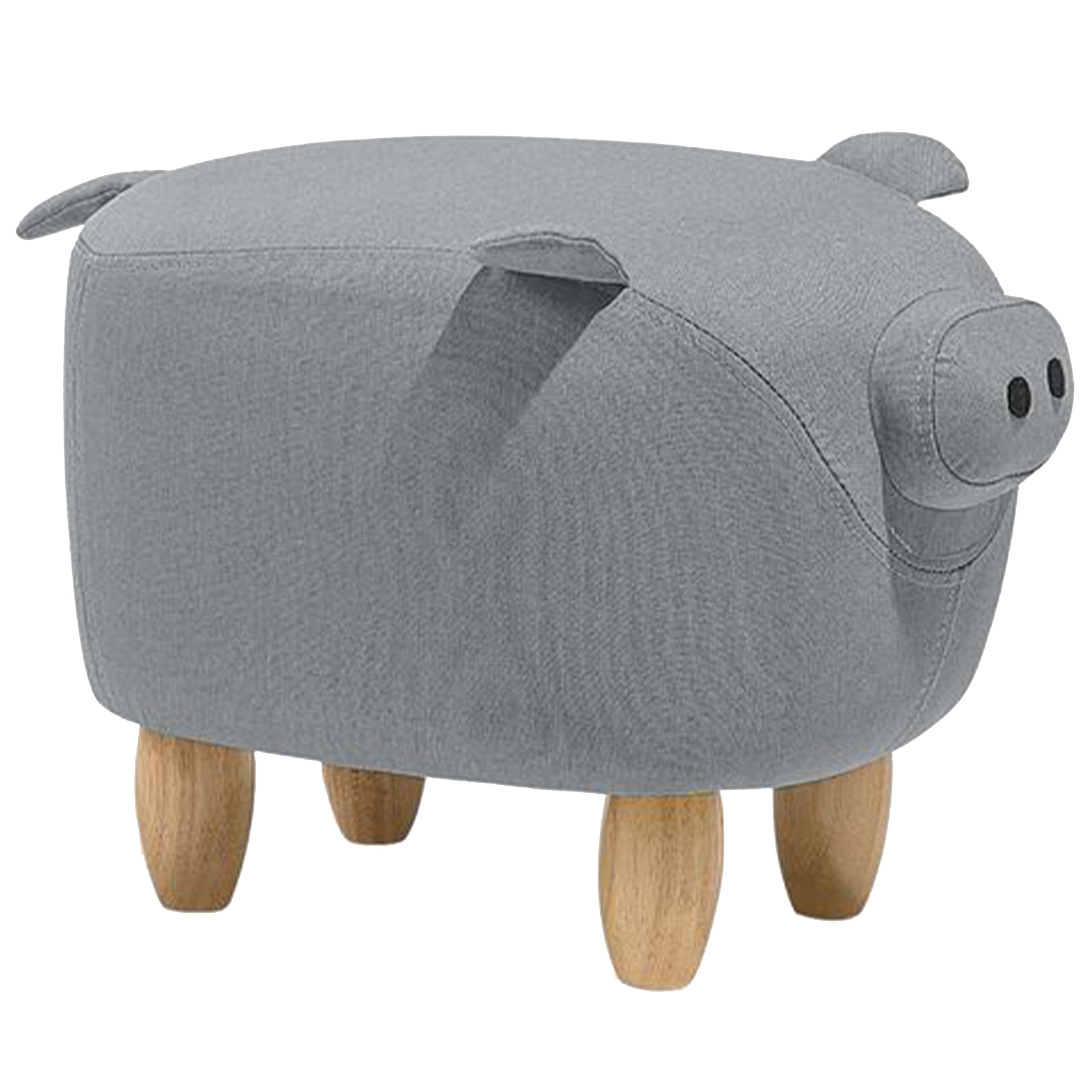 Hocker stof grijs PIGGY