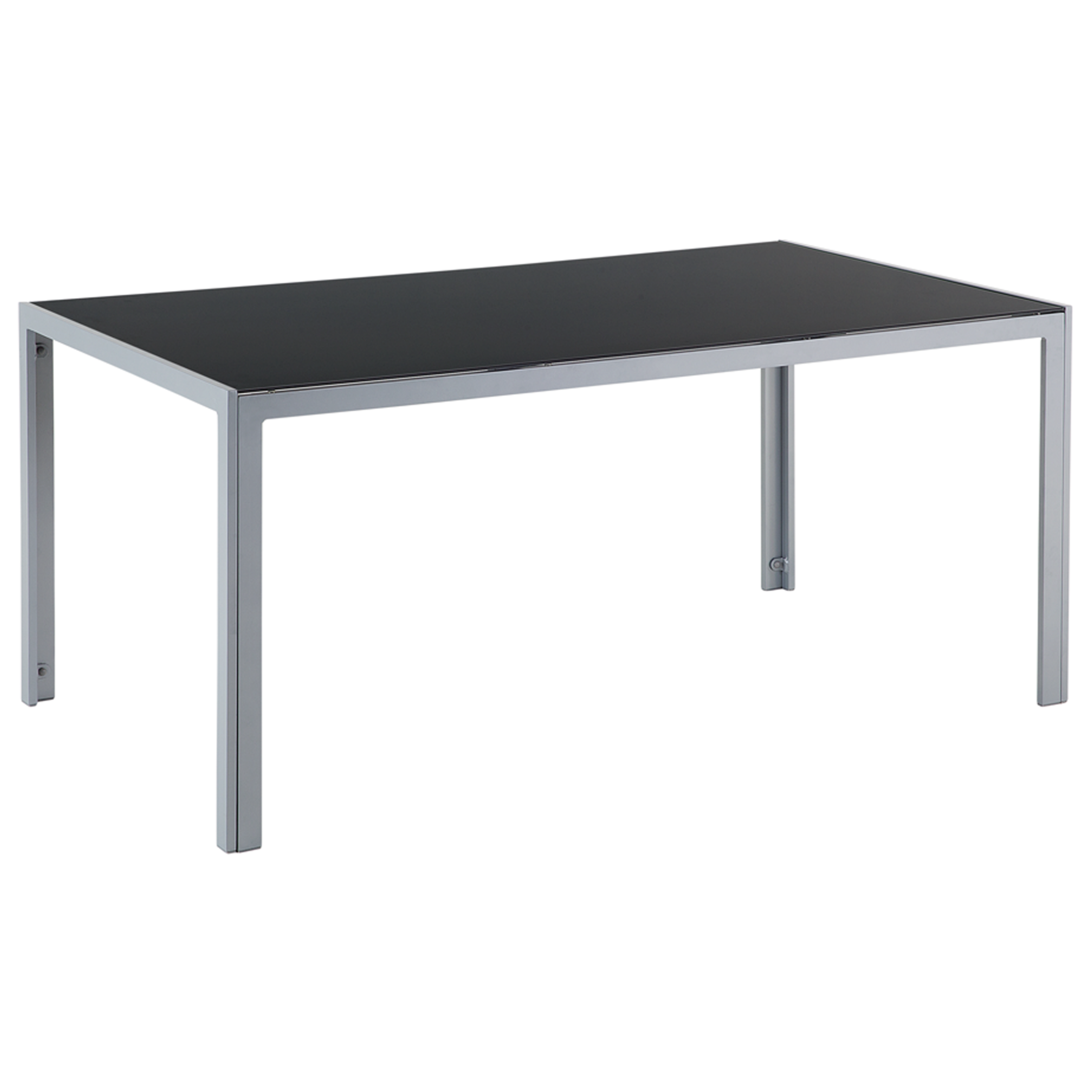 Tuintafel 160 x 90 cm Glas Zwart CATANIA
