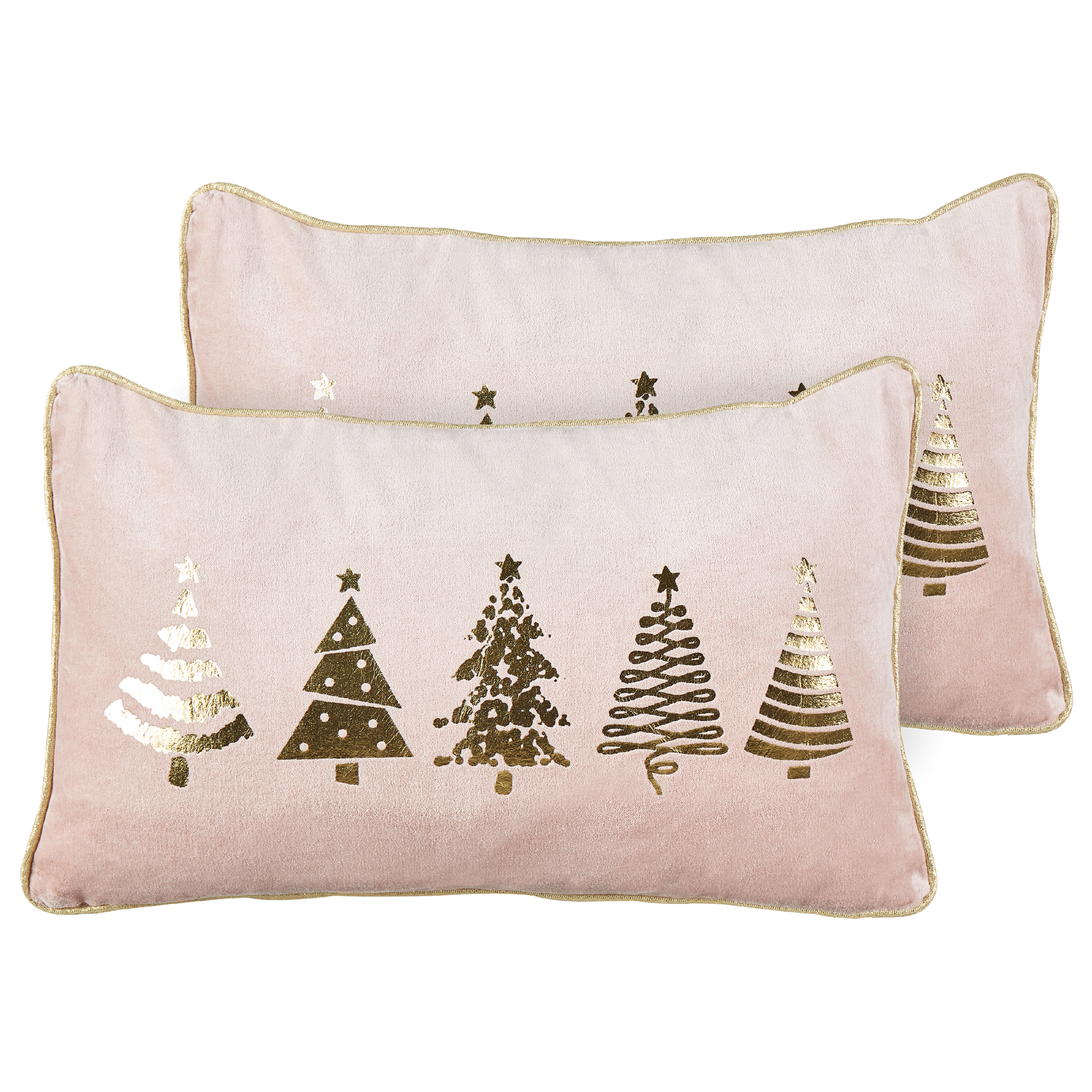 Set van 2 kussens Katoen Roze ALSOBIA 30 x 50 cm