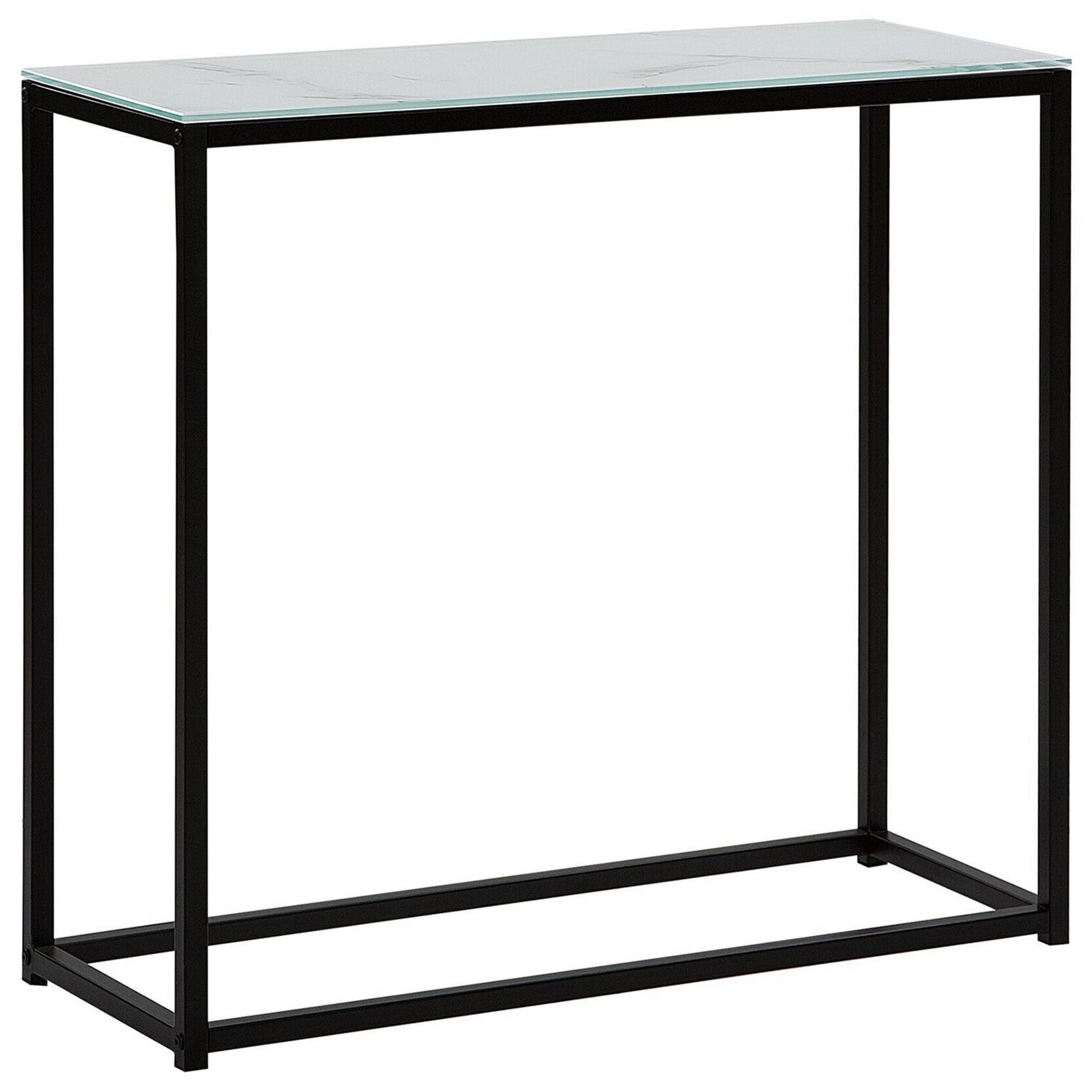 Sidetable marmerlook wit/zwart DELANO
