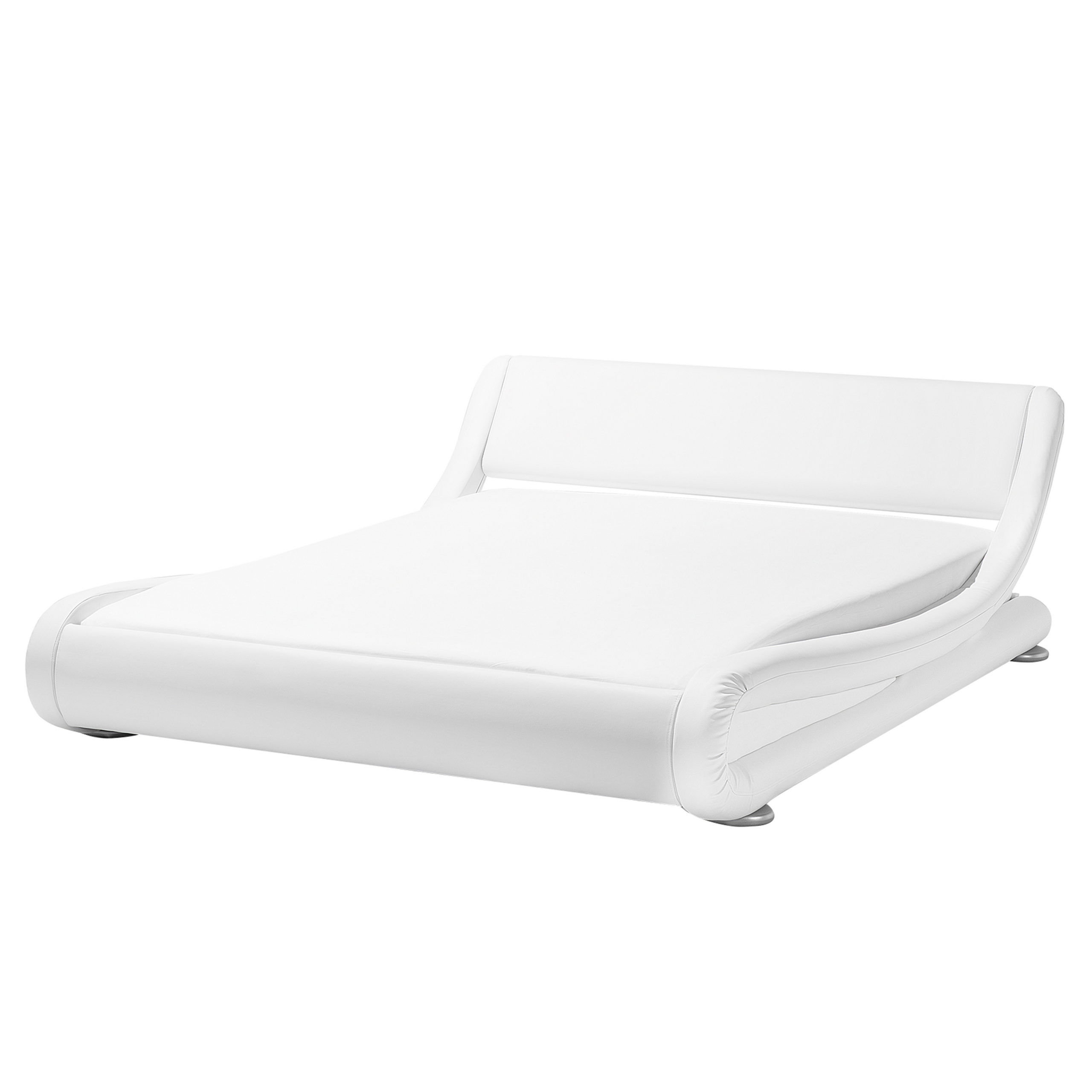 Bed kunstleer wit 160 x 200 cm AVIGNON