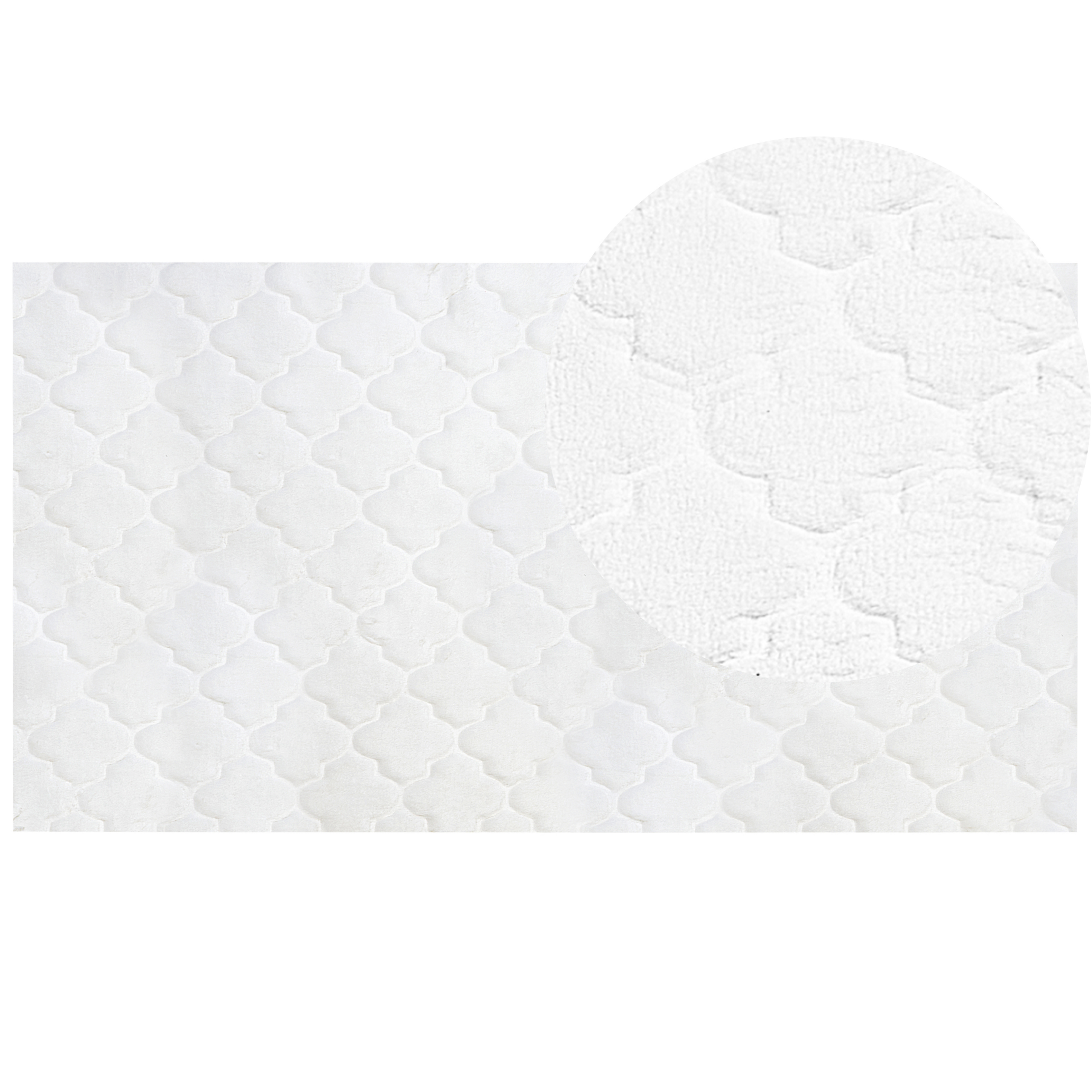 Vloerkleed kunstbont wit 80 x 150 cm GHARO