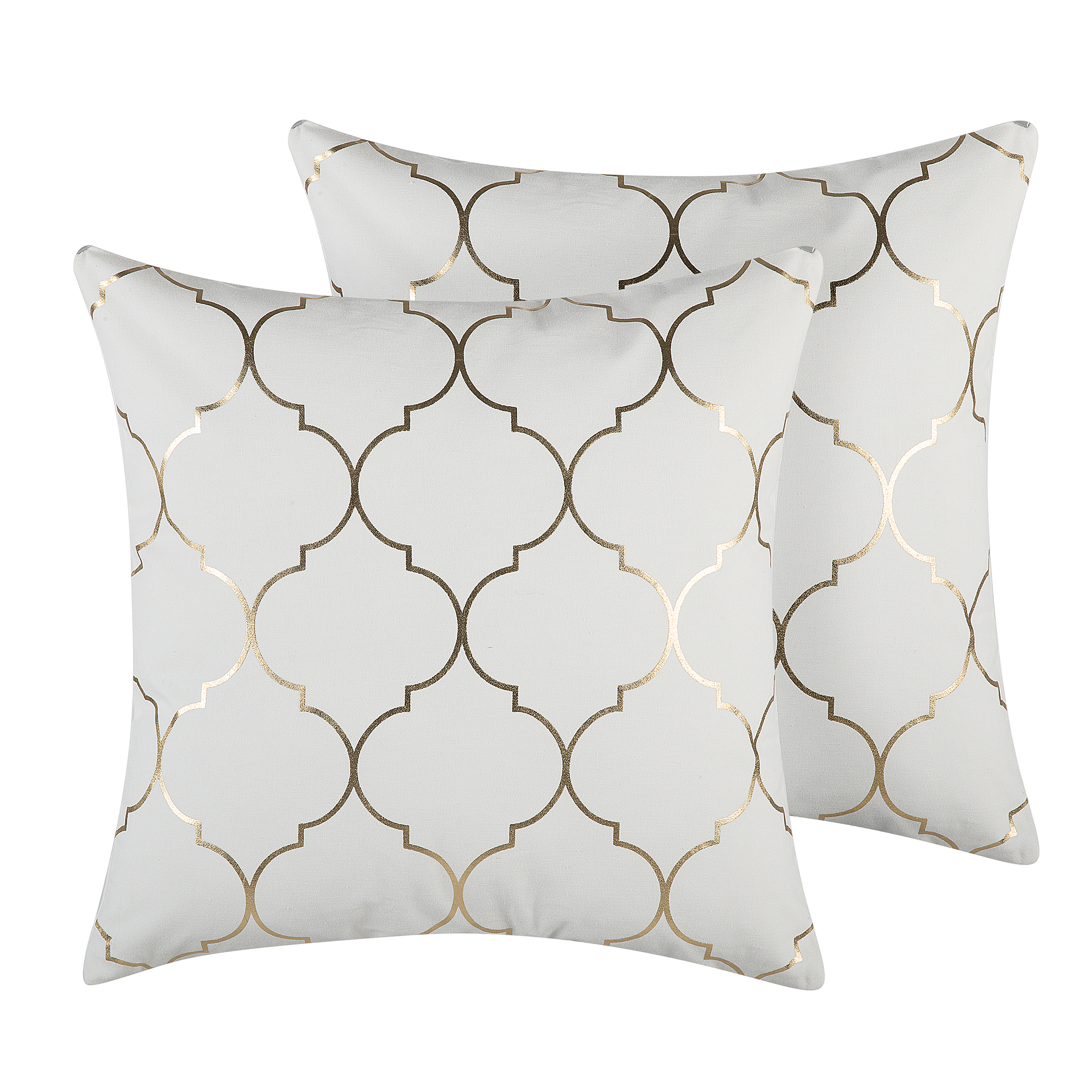 Set van 2 kussens Katoen Wit ALYSSUM 45 x 45 cm