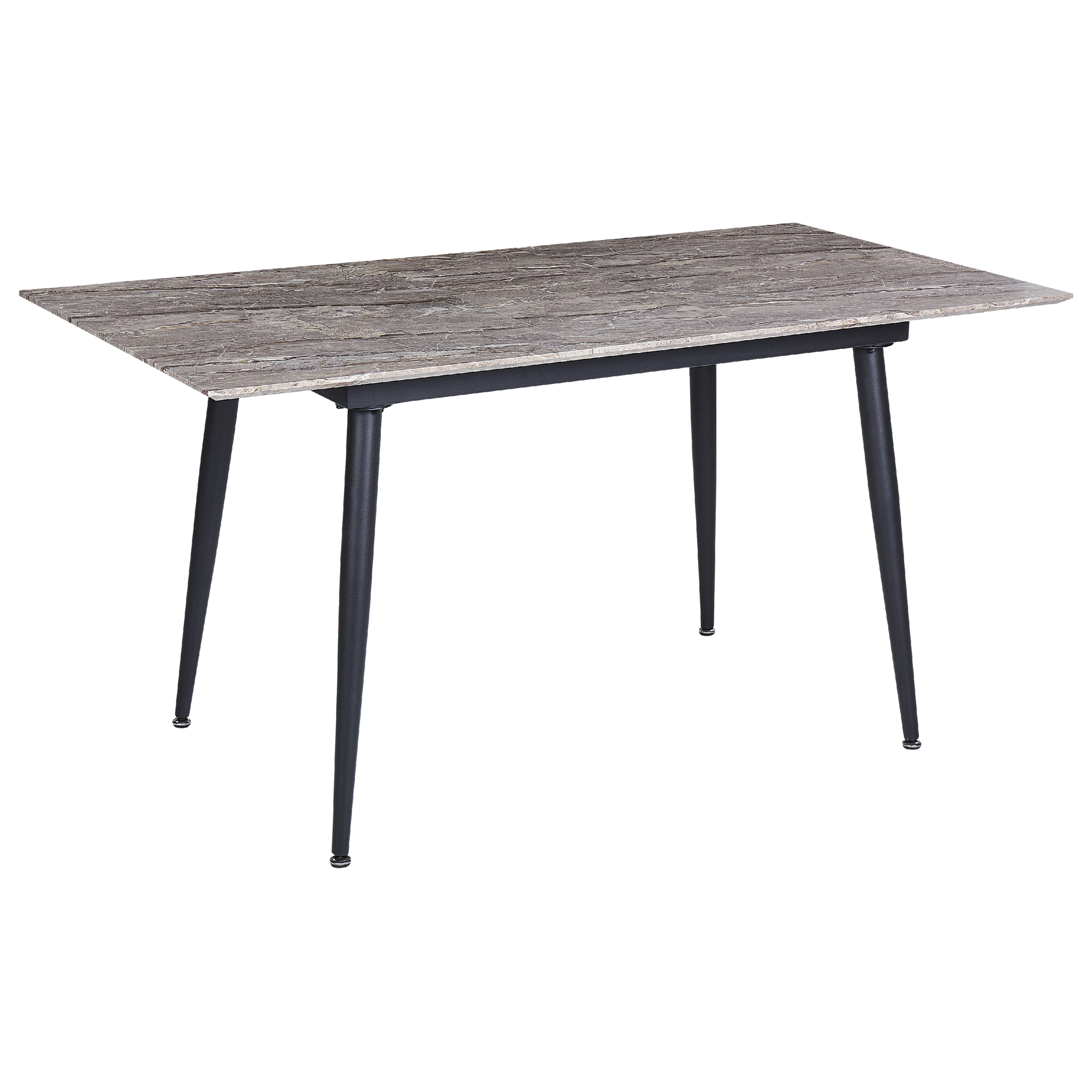 Eettafel uitschuifbaar steen effect grijs 120/150 x 80 cm EFTALIA