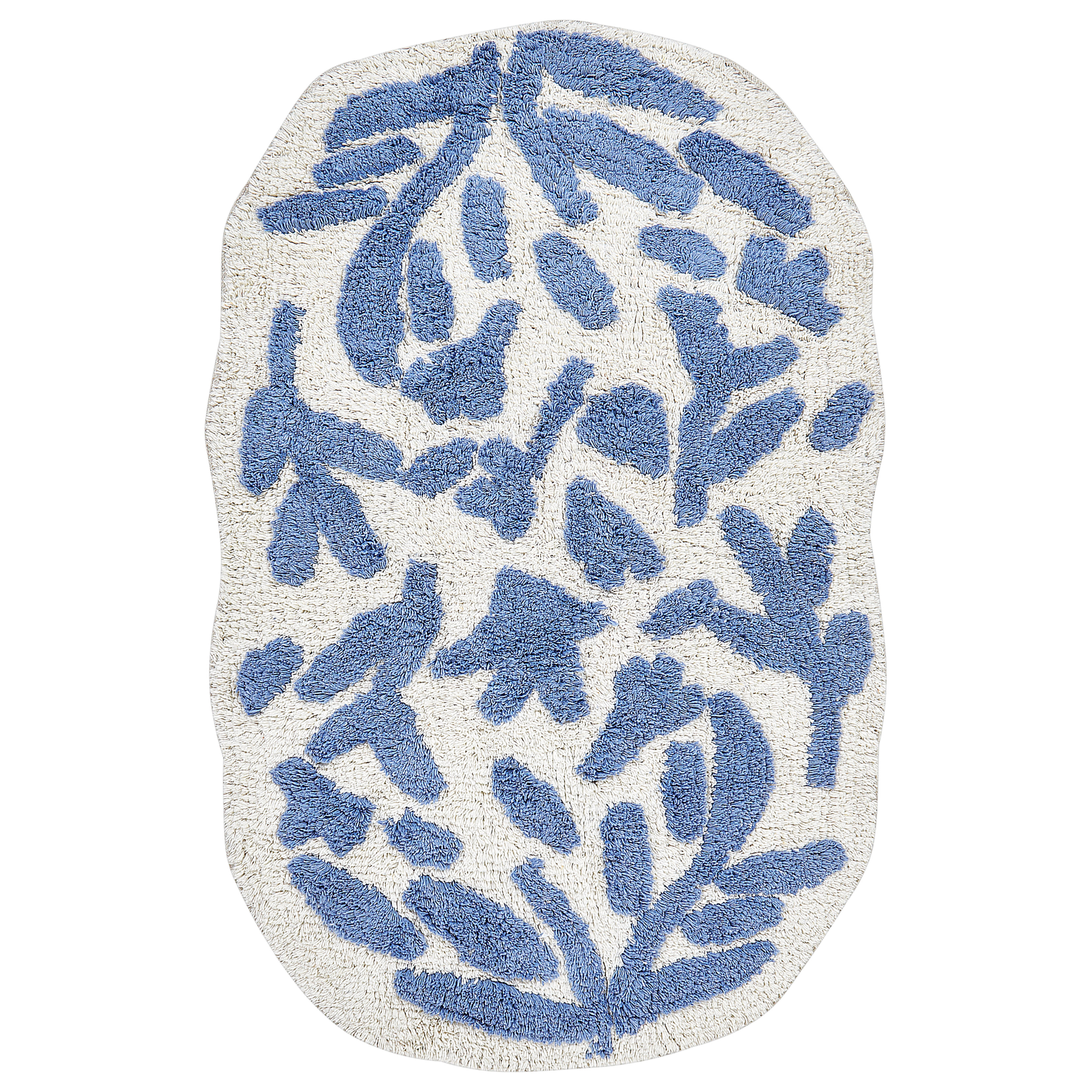 Badmat katoen blauw 60 x 90 cm DERIK