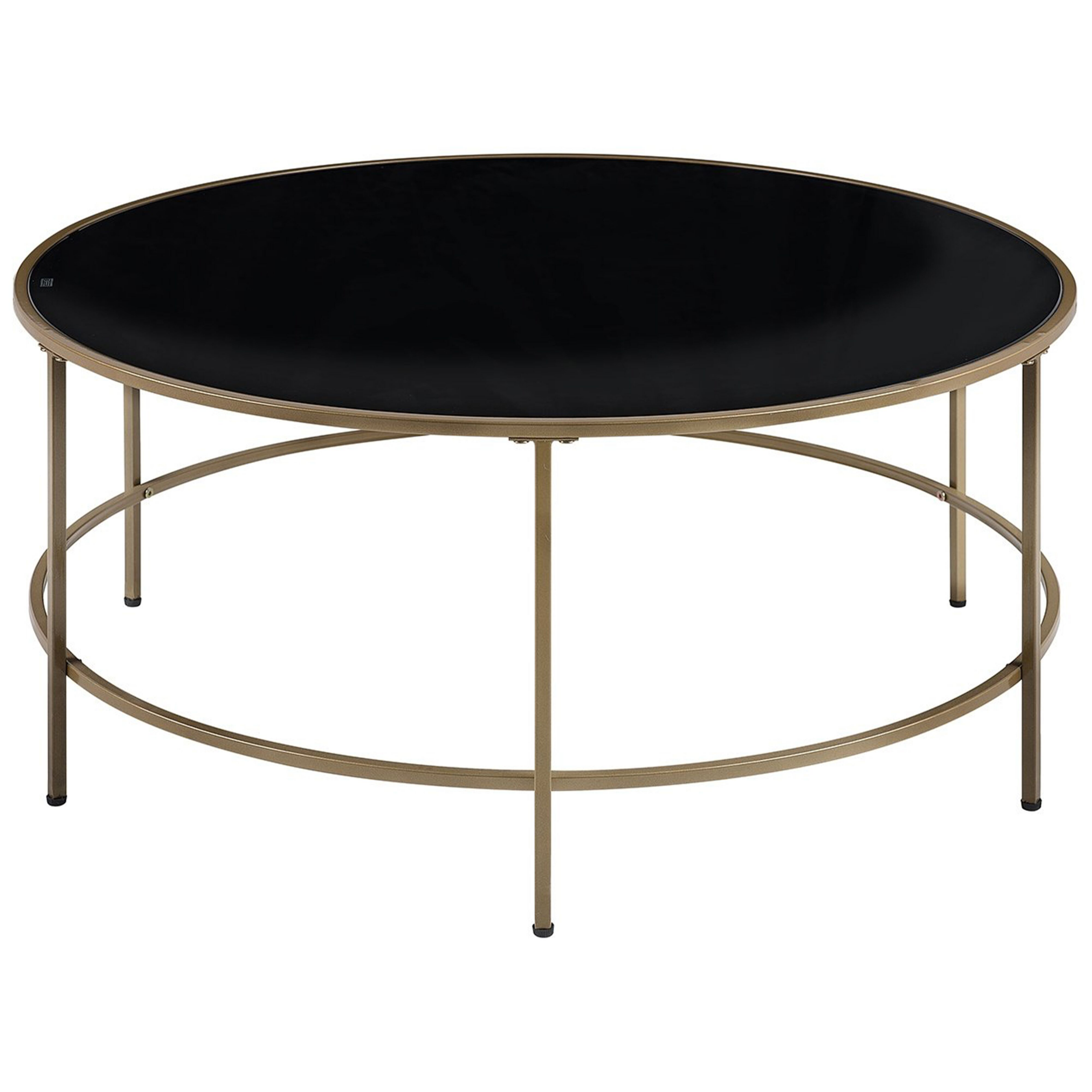 Salontafel Glas Geschilderd Zwart FLORENCE