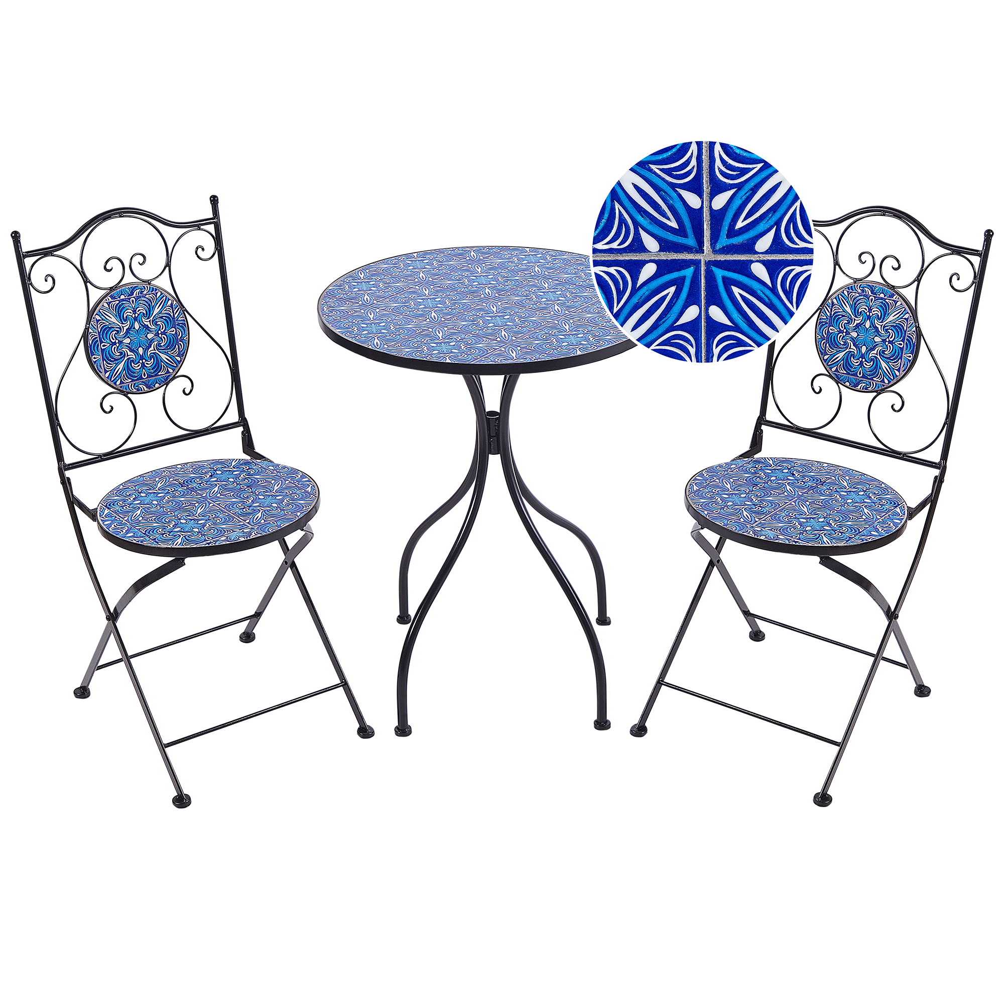 Bistroset Metaal Zwart CIGLIANO