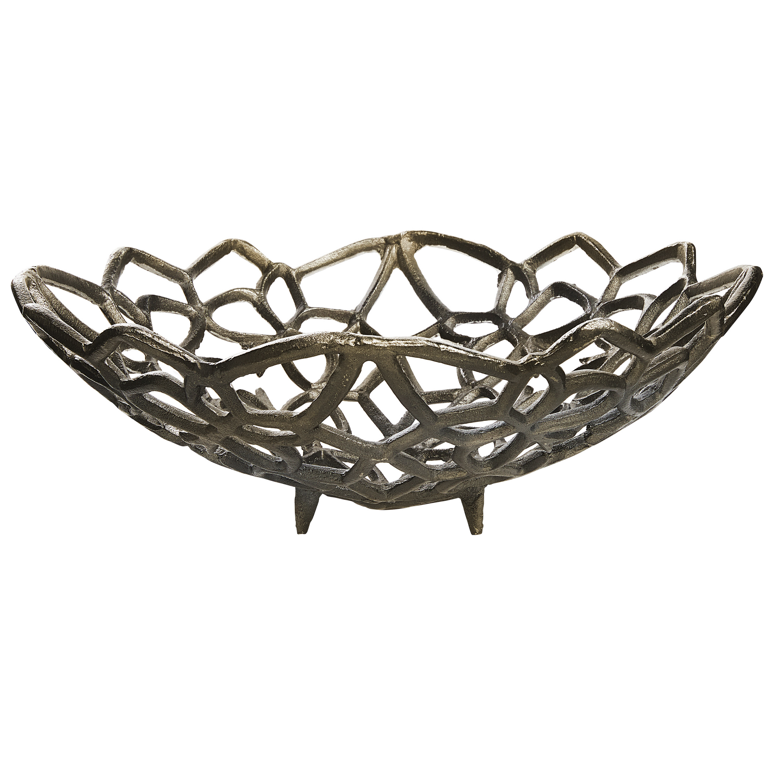 Decoratieve schaal zilver BABYLON