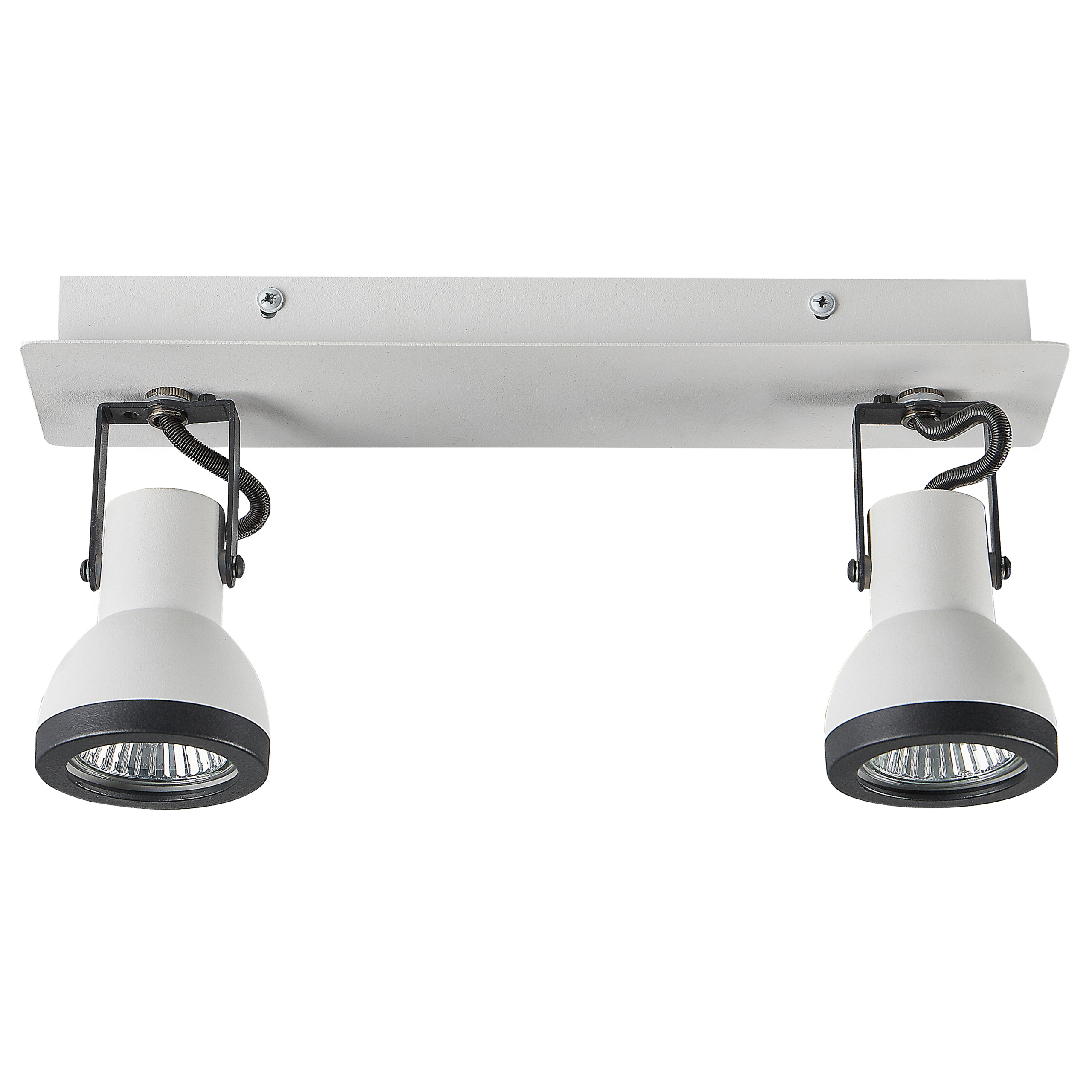 Plafondlamp 2 spots wit/zwart BARO